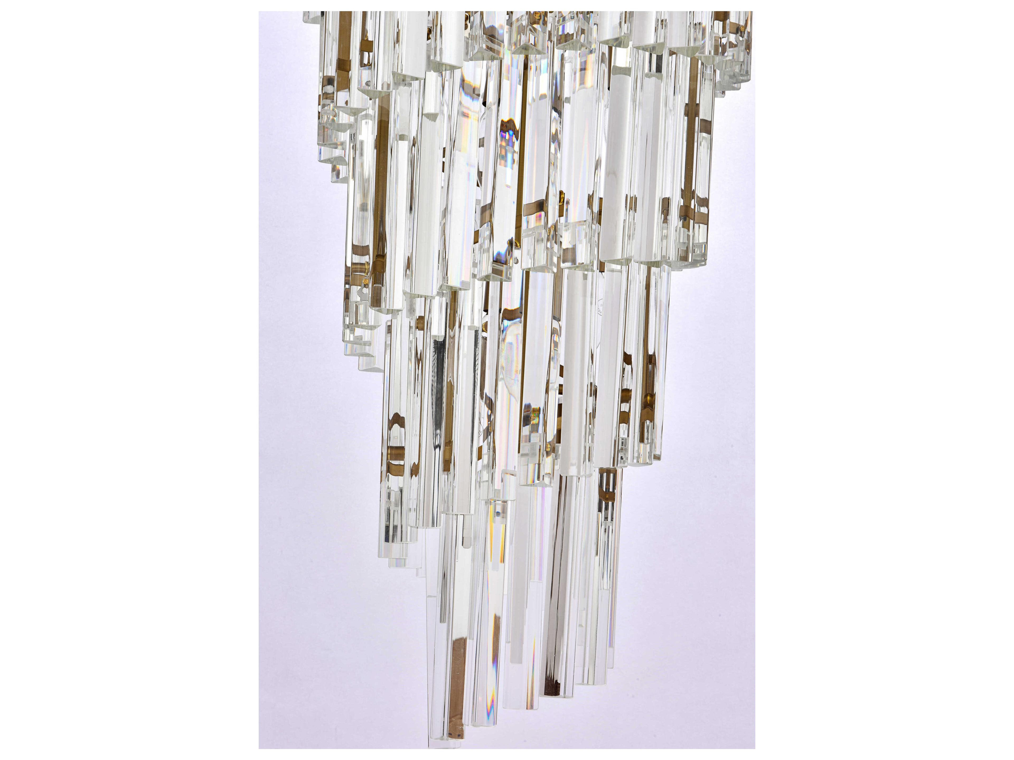 Elegant Lighting Sydney 42-Light Satin Gold Tiered Chandelier