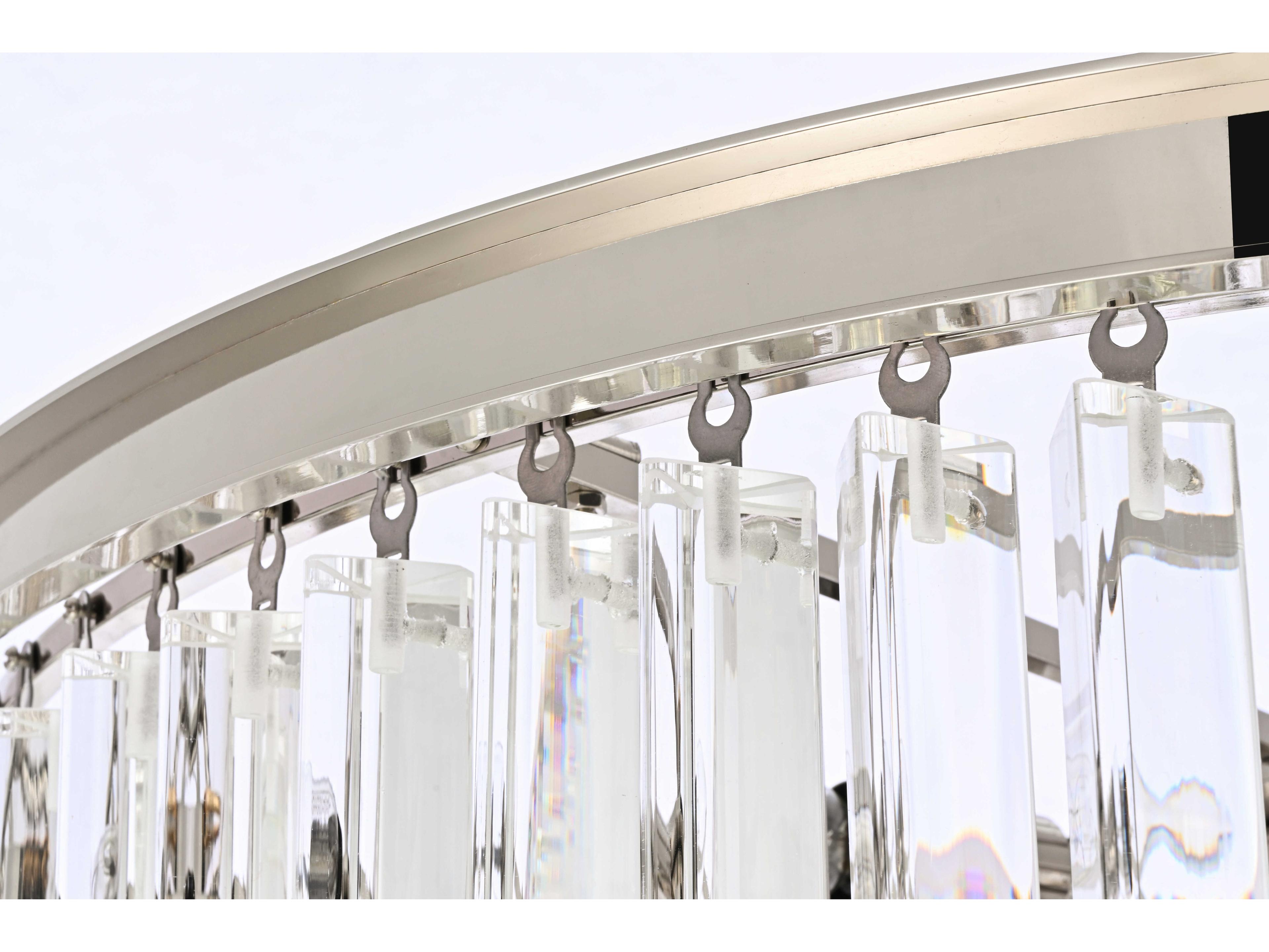 Elegant Lighting Sydney 58-Light Polished Nickel Tiered Chandelier