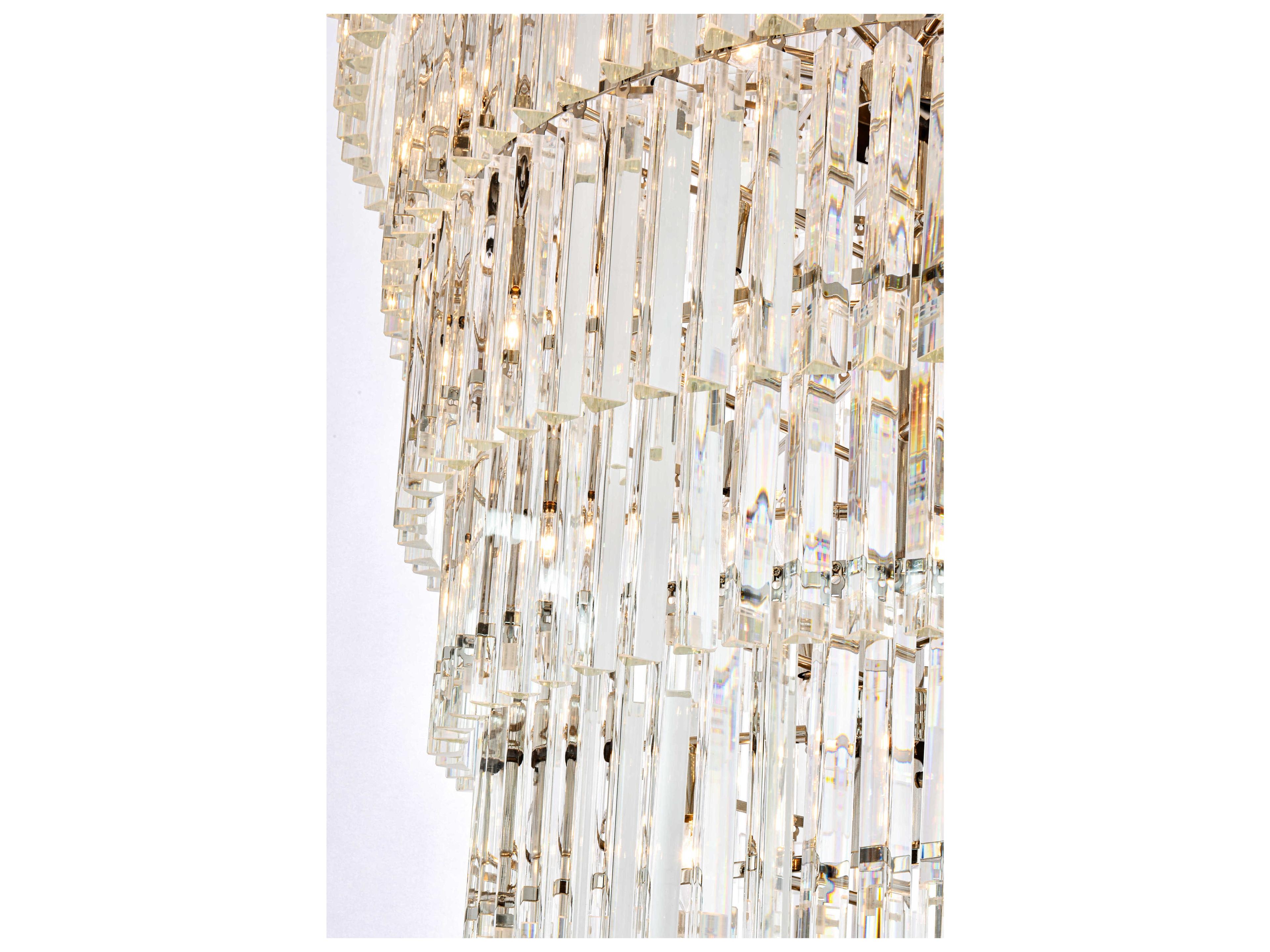 Elegant Lighting Sydney 58-Light Polished Nickel Tiered Chandelier