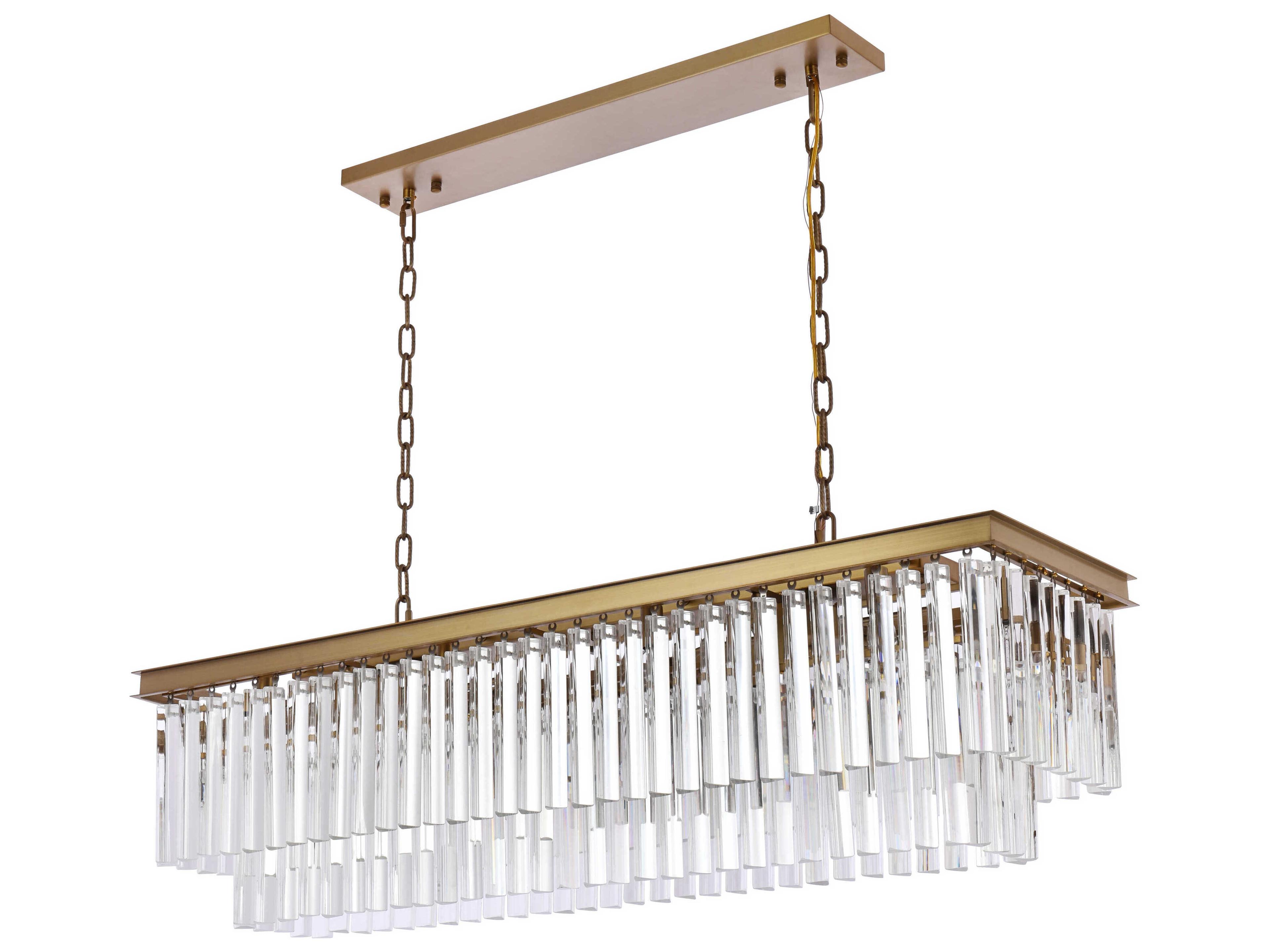 Elegant Lighting Sydney 12-Light Satin Gold Island Pendant