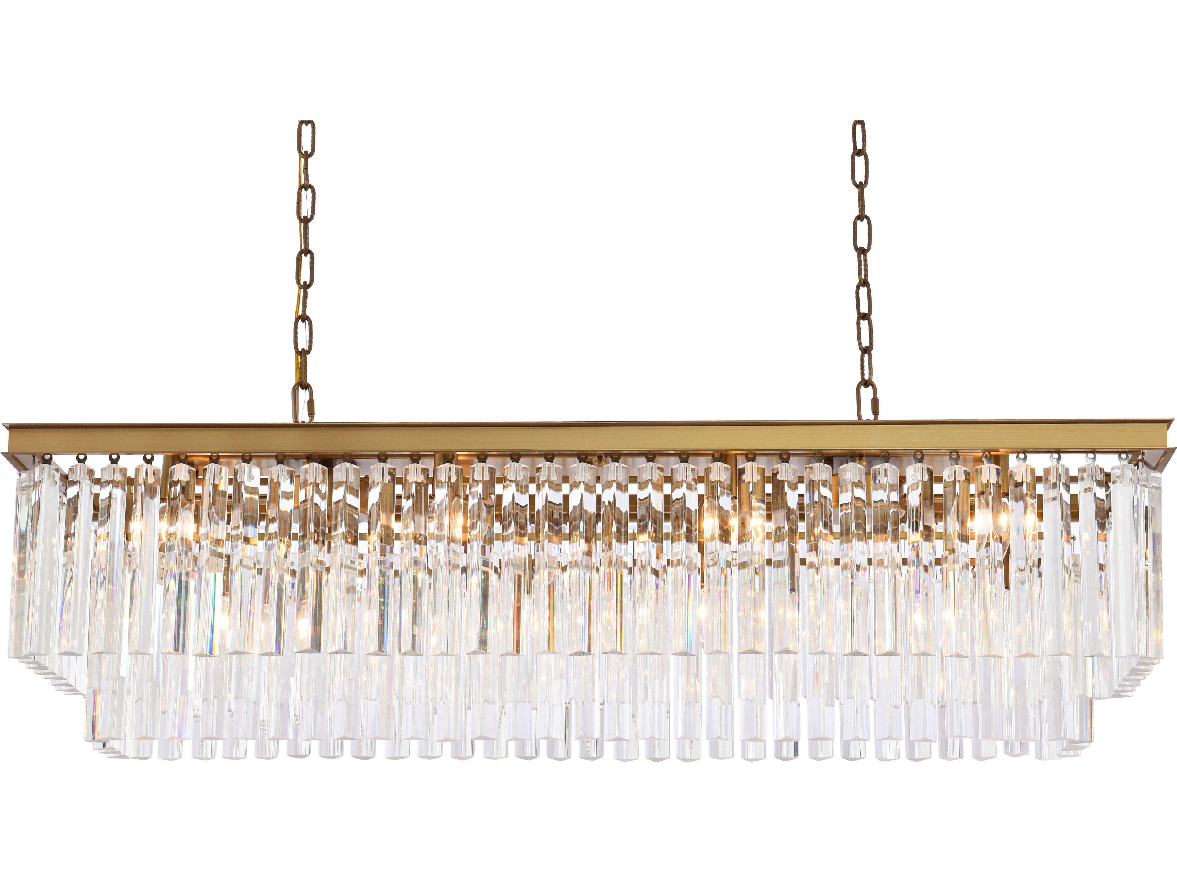 Elegant Lighting Sydney 12-Light Satin Gold Island Pendant