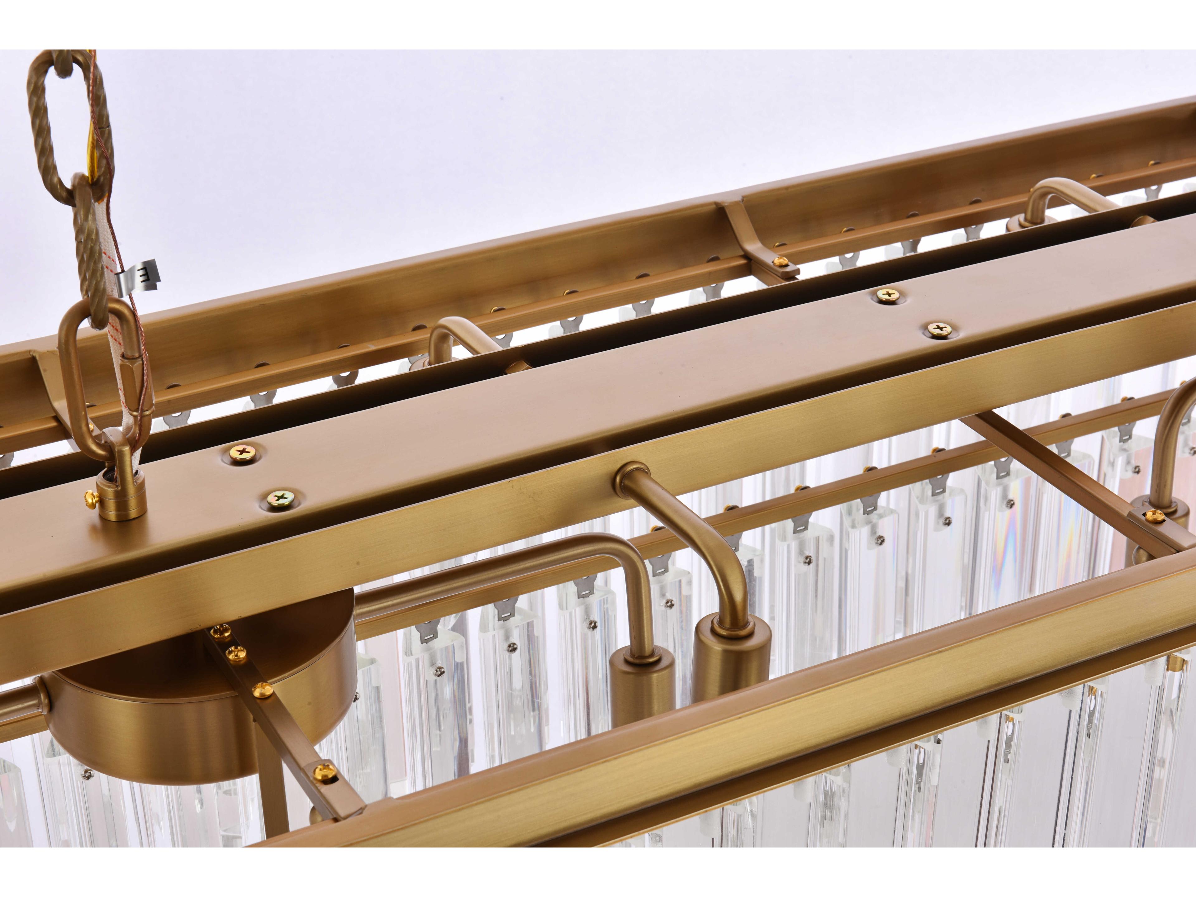 Elegant Lighting Sydney 12-Light Satin Gold Island Pendant