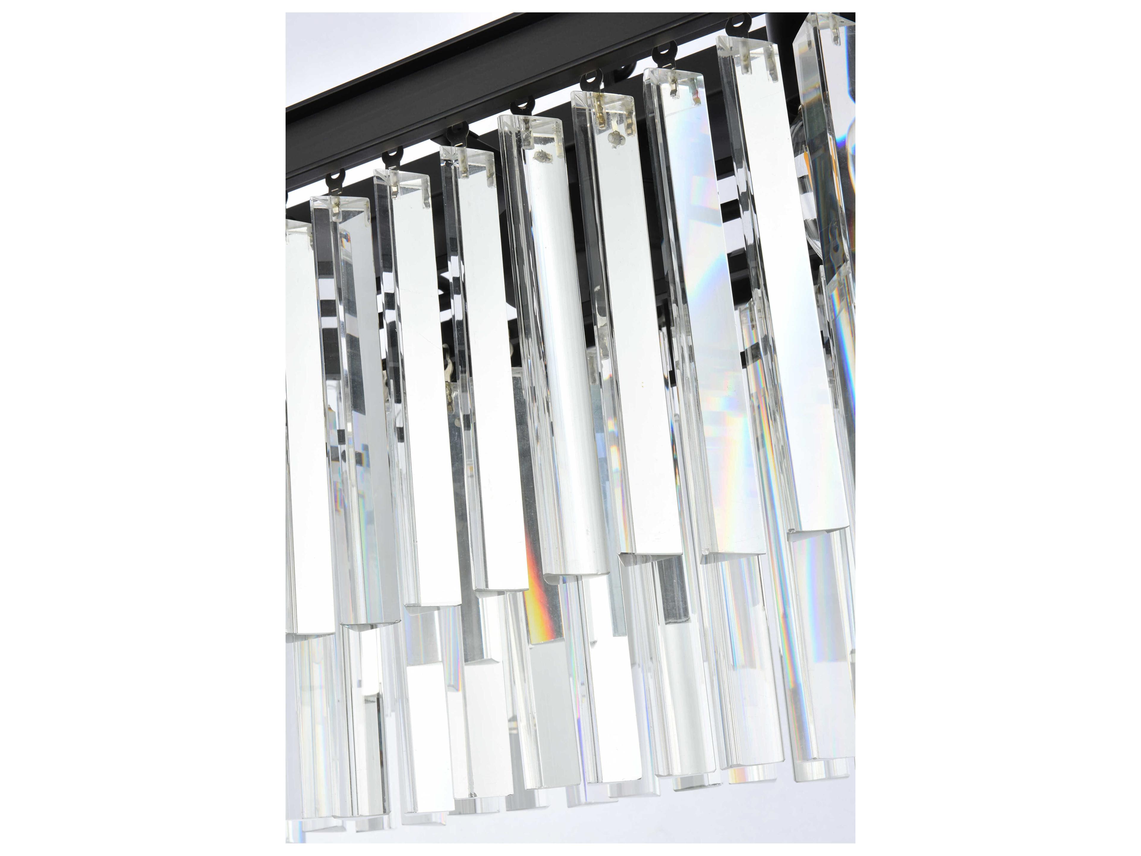 Elegant Lighting Urban 12-Light Mocha Brown Clear Crystal Tiered Island Pendant