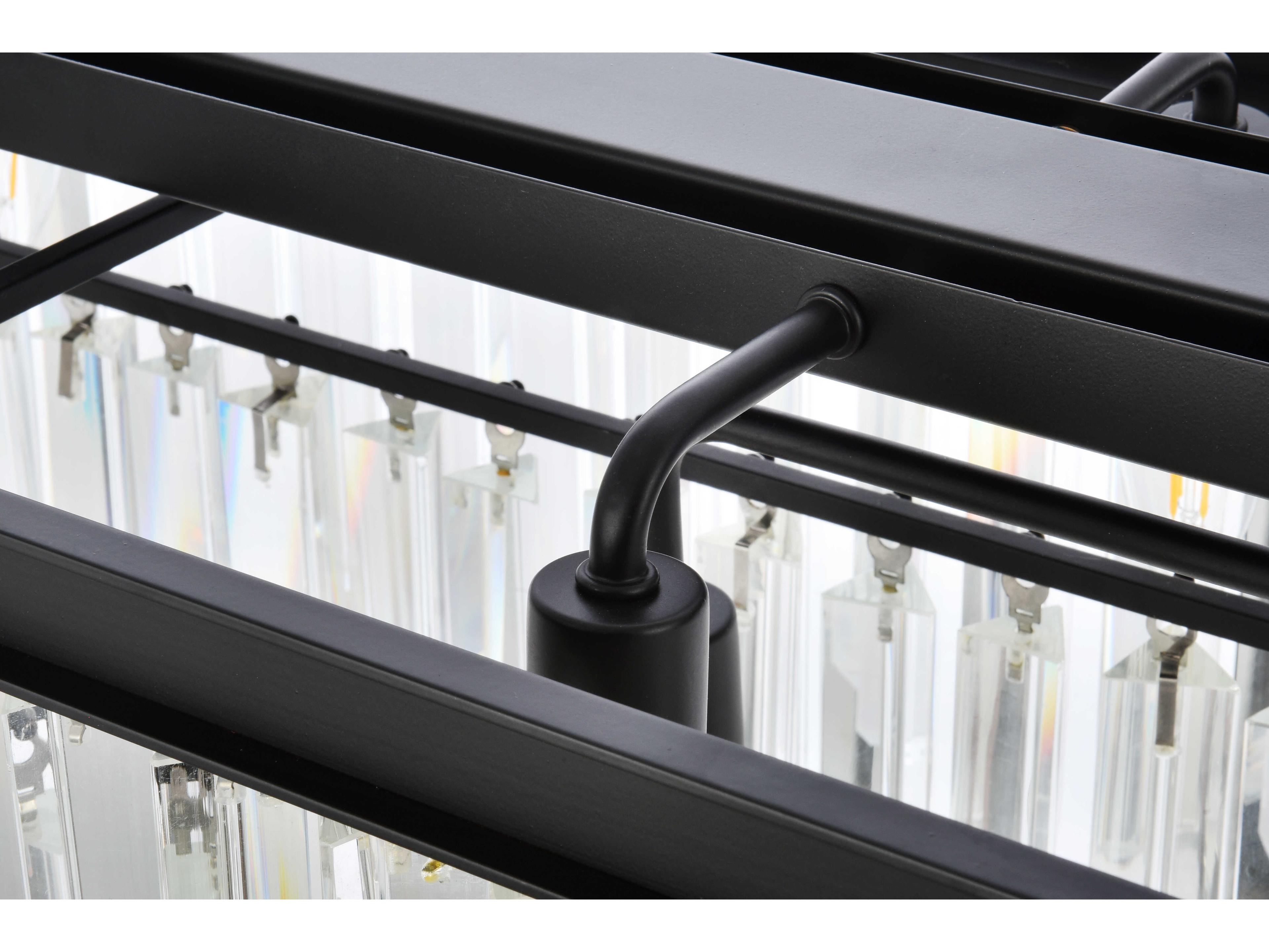 Elegant Lighting Urban 12-Light Mocha Brown Clear Crystal Tiered Island Pendant