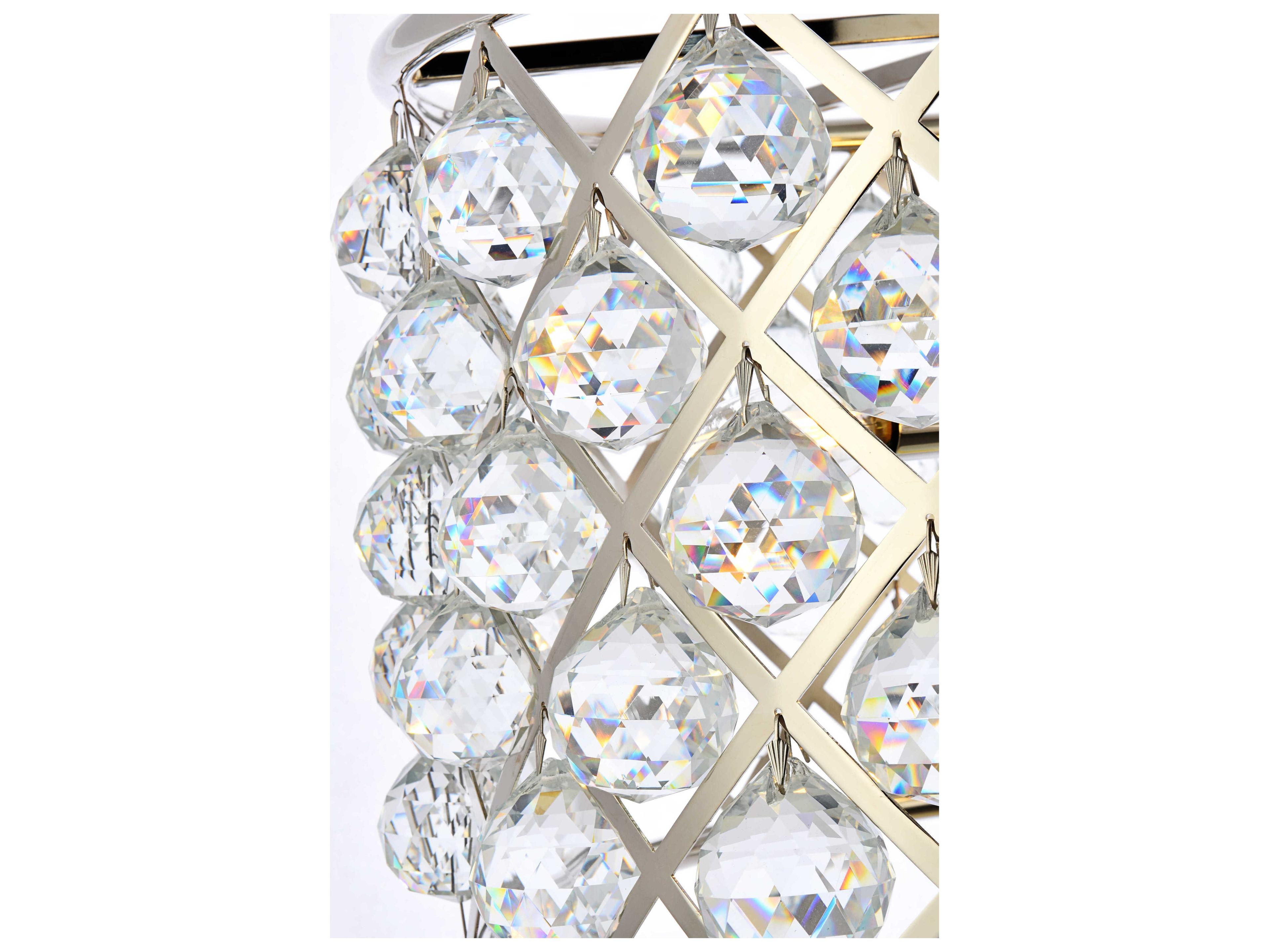 Elegant Lighting Madison 6-Light Polished Nickel Clear Crystal Drum Pendant