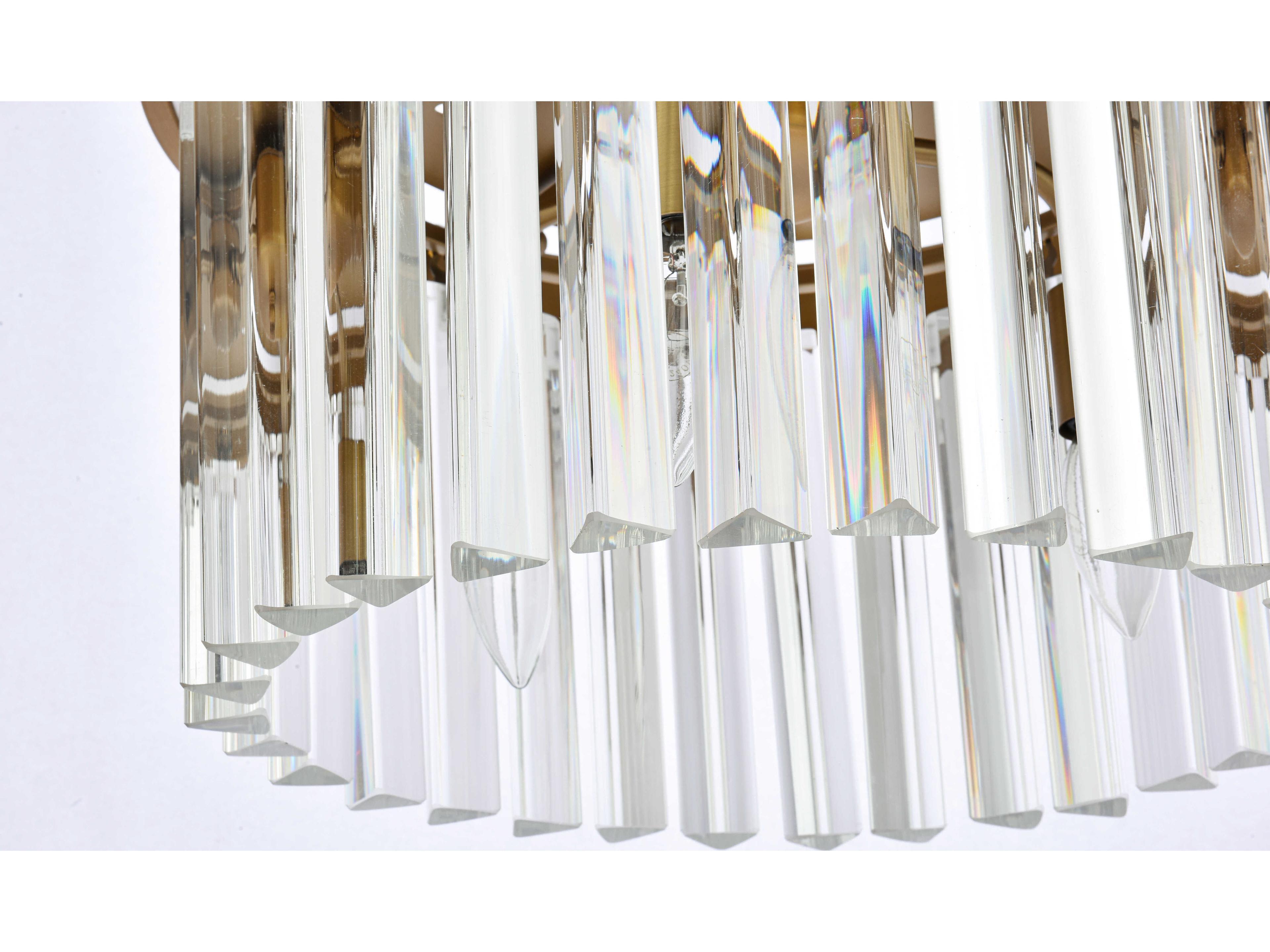 Elegant Lighting Sydney 3-Light Satin Gold Drum Island Pendant