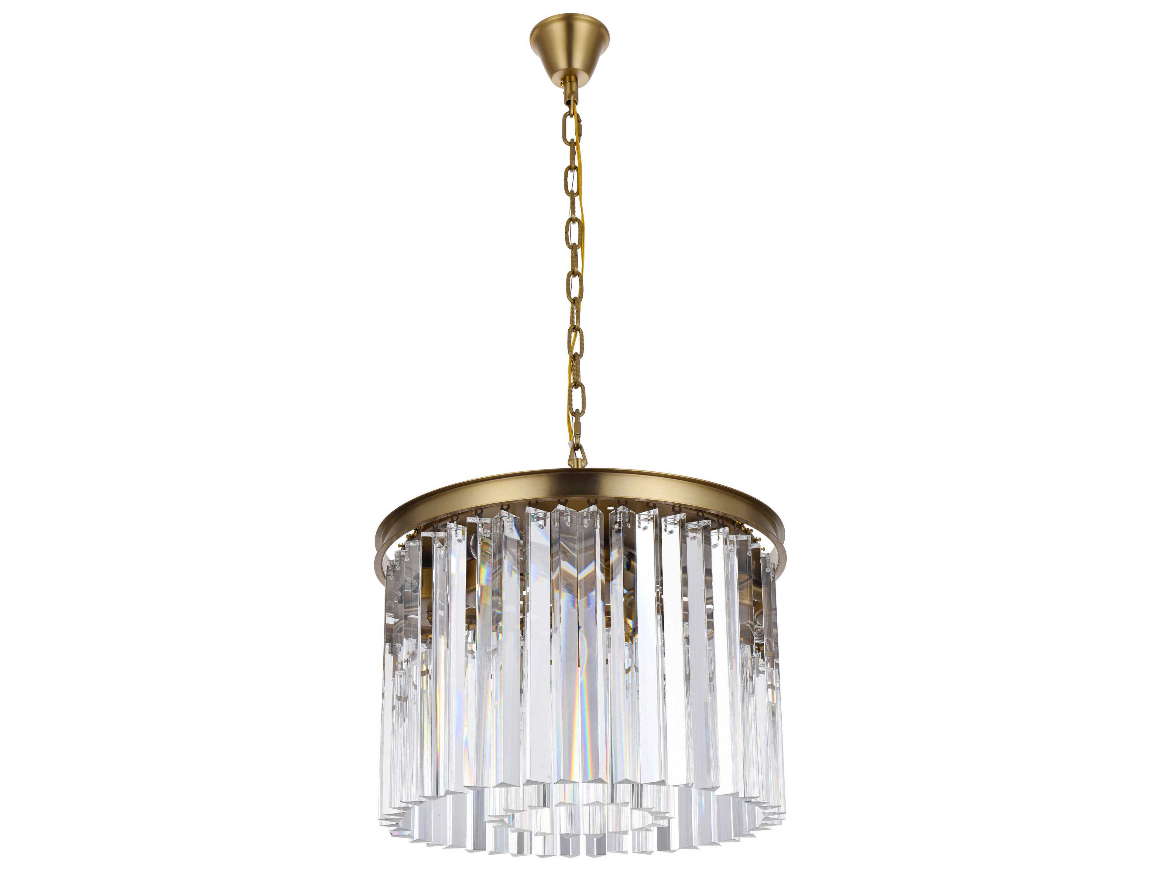 Elegant Lighting Sydney 6-Light Satin Gold Drum Island Pendant