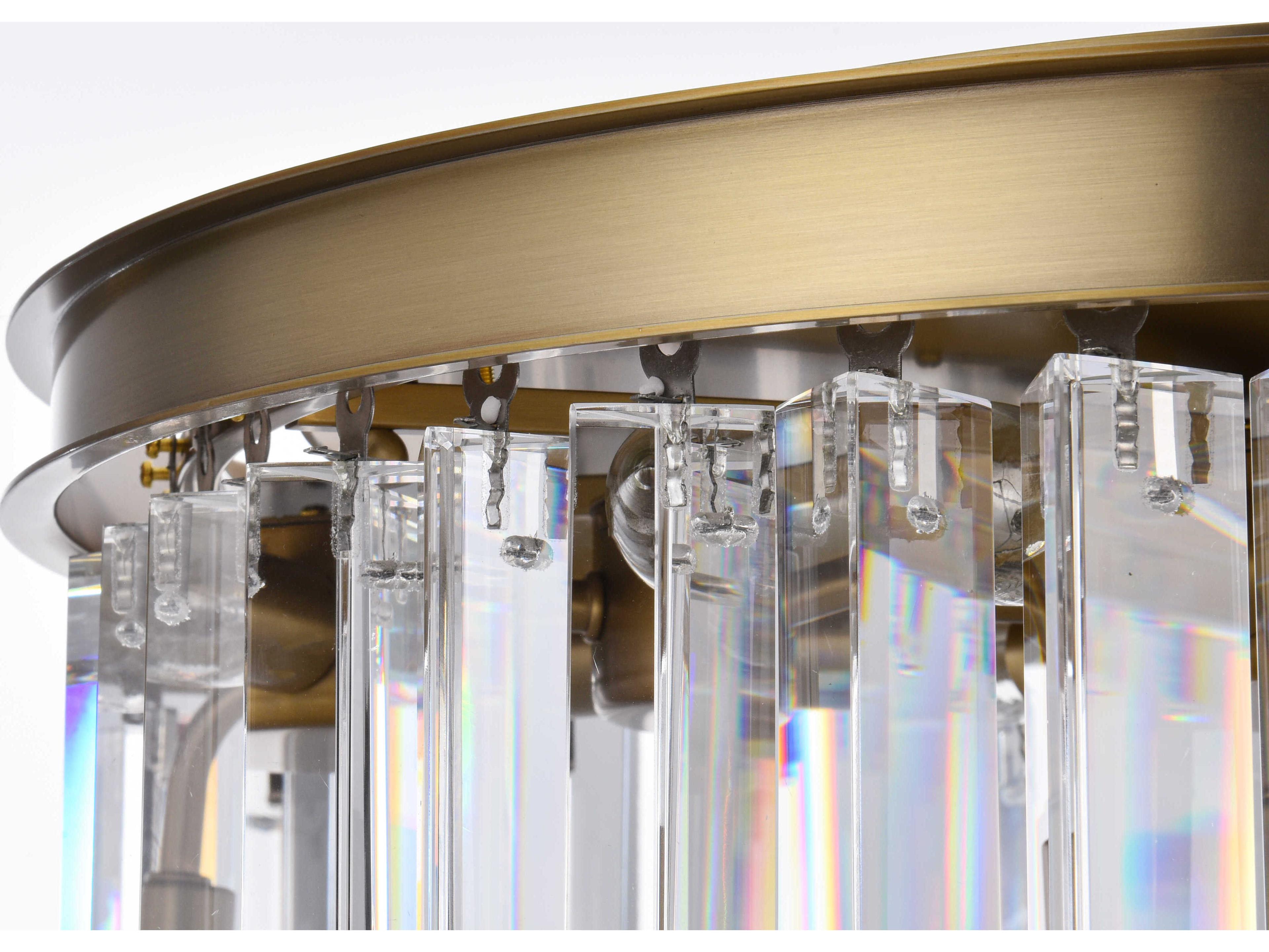 Elegant Lighting Sydney 6-Light Satin Gold Drum Island Pendant