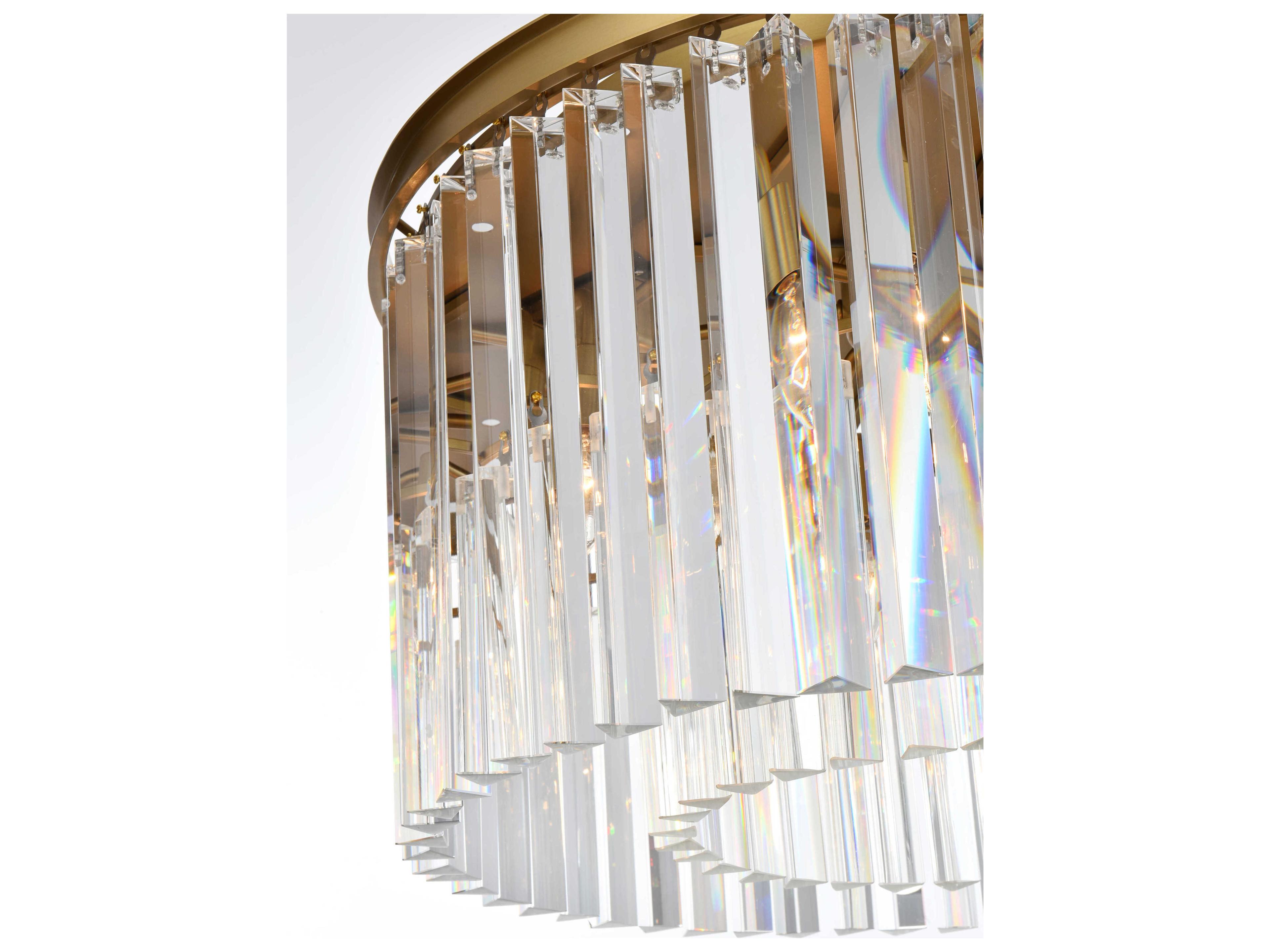 Elegant Lighting Sydney 8-Light Satin Gold Drum Island Pendant