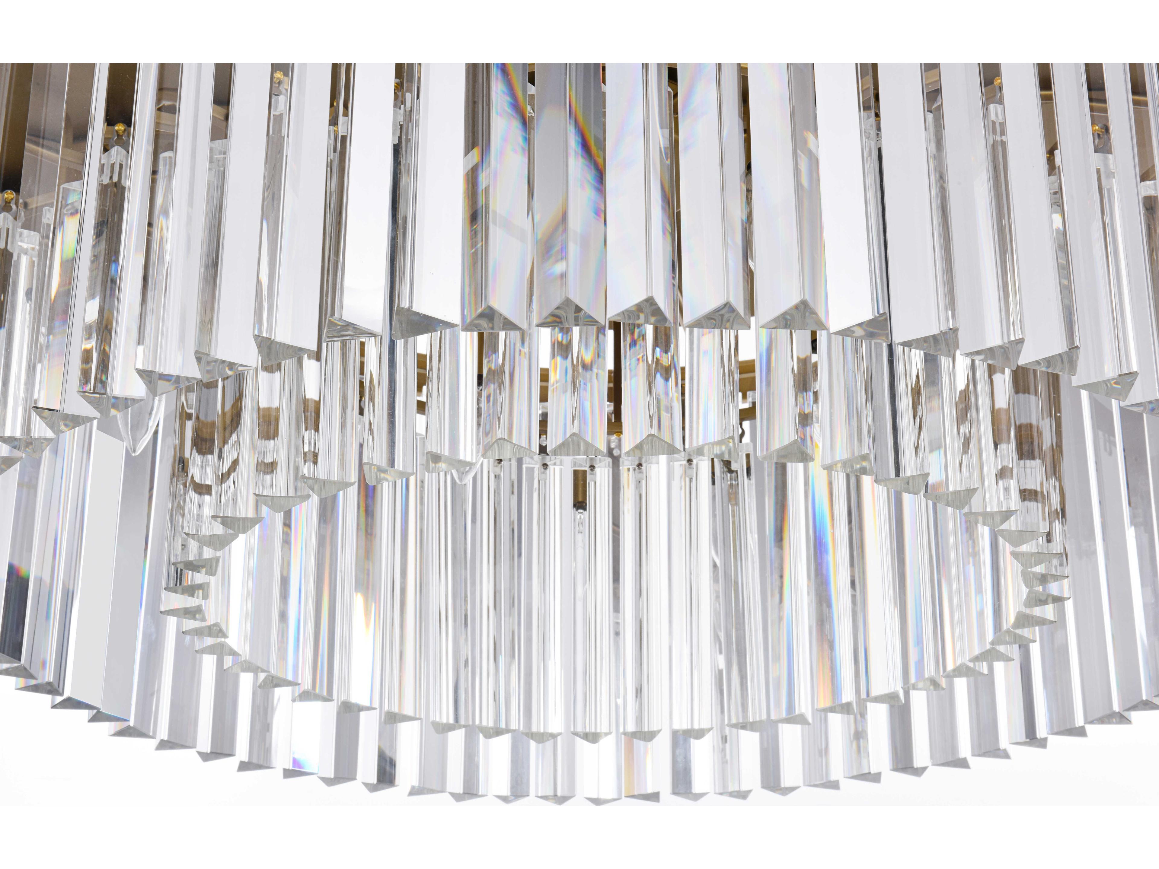 Elegant Lighting Sydney 8-Light Satin Gold Drum Island Pendant