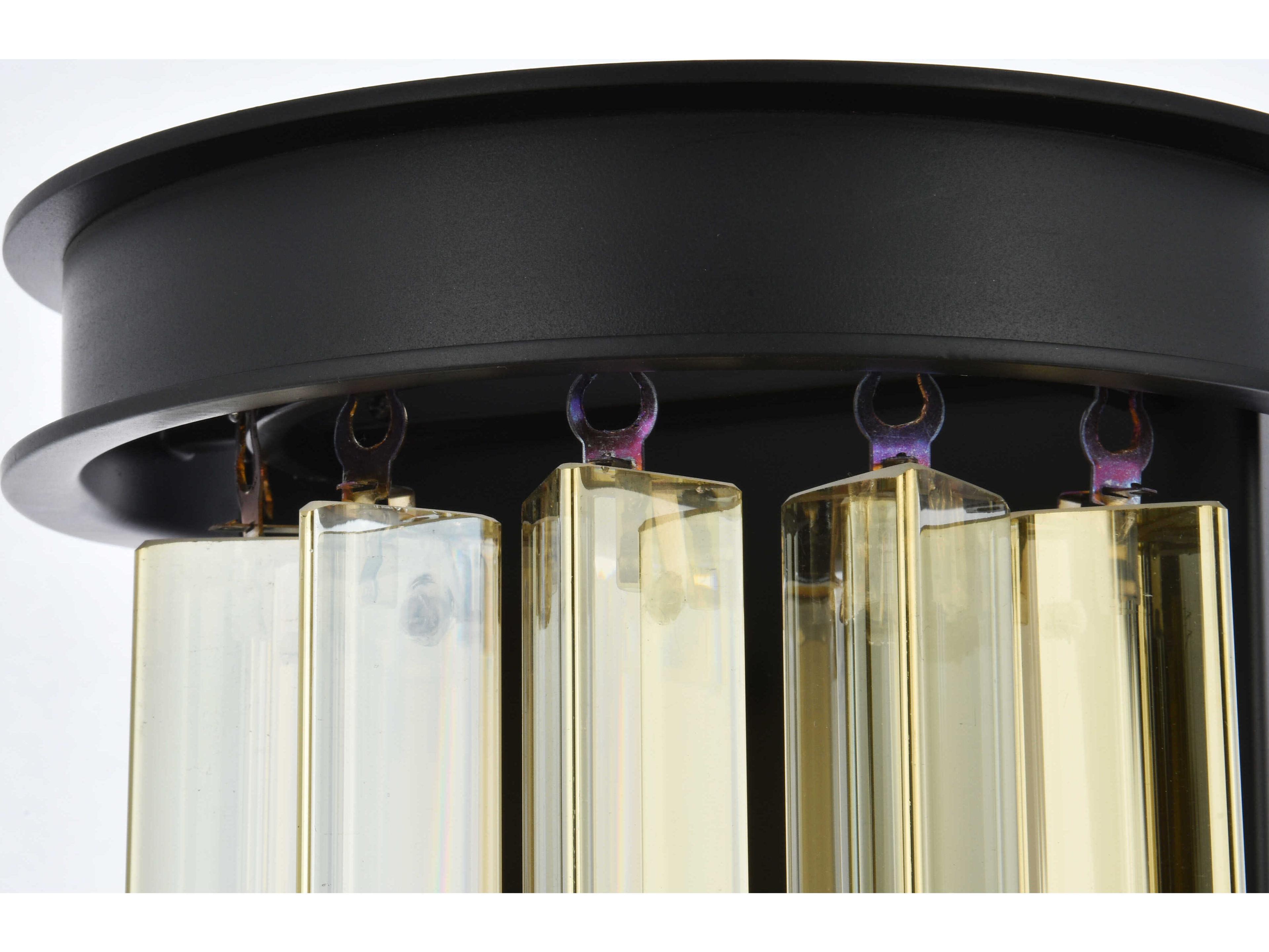 Elegant Lighting Sydney Matte Black Crystal Wall Sconce