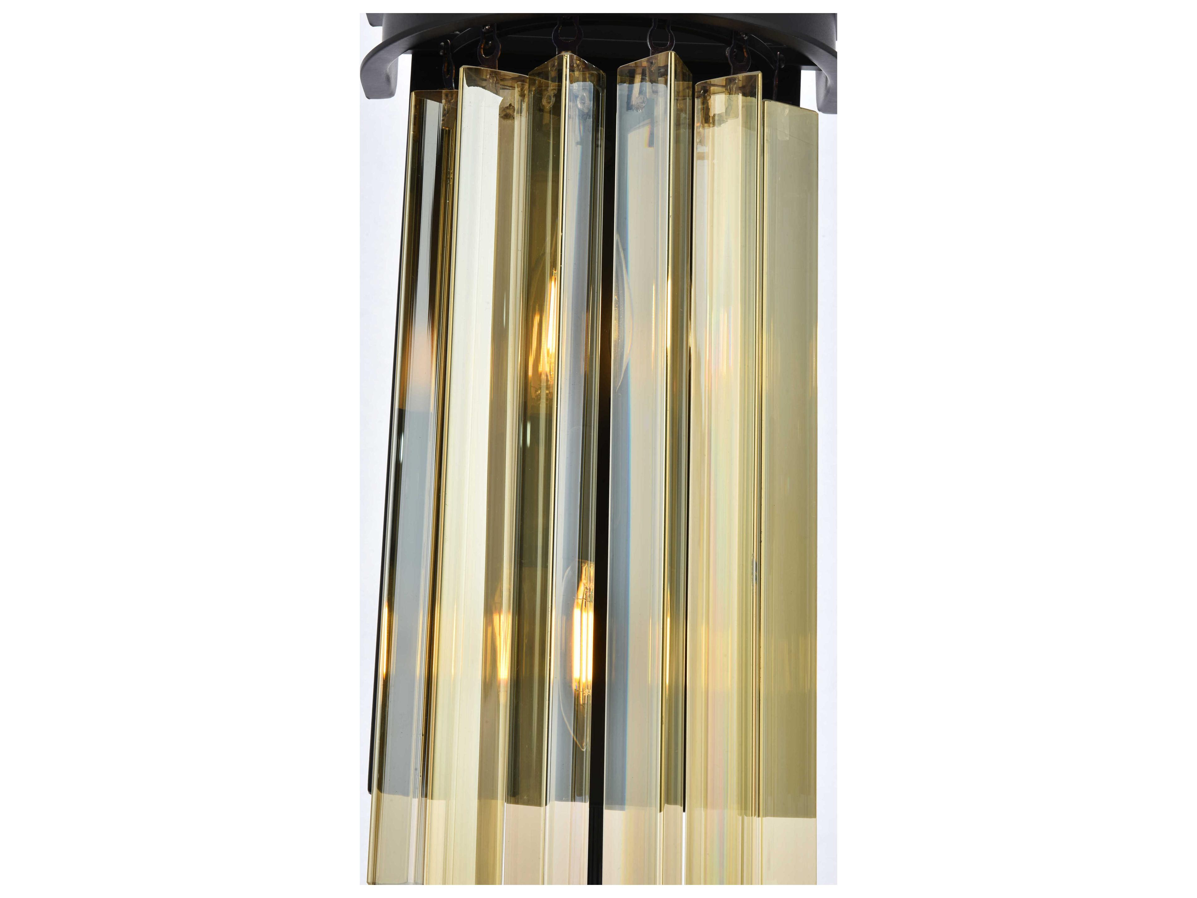 Elegant Lighting Sydney Matte Black Crystal Wall Sconce