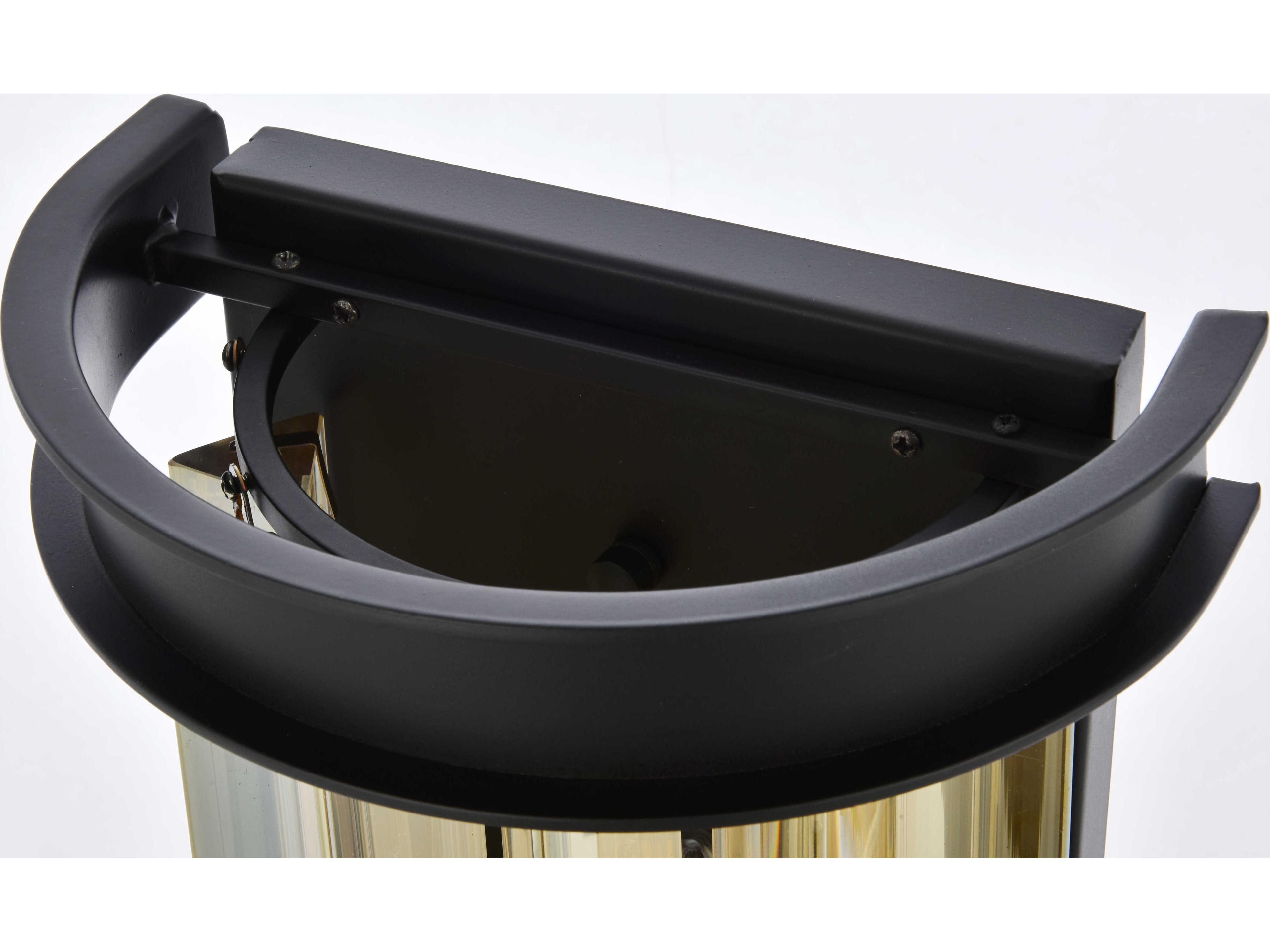 Elegant Lighting Sydney Matte Black Crystal Wall Sconce