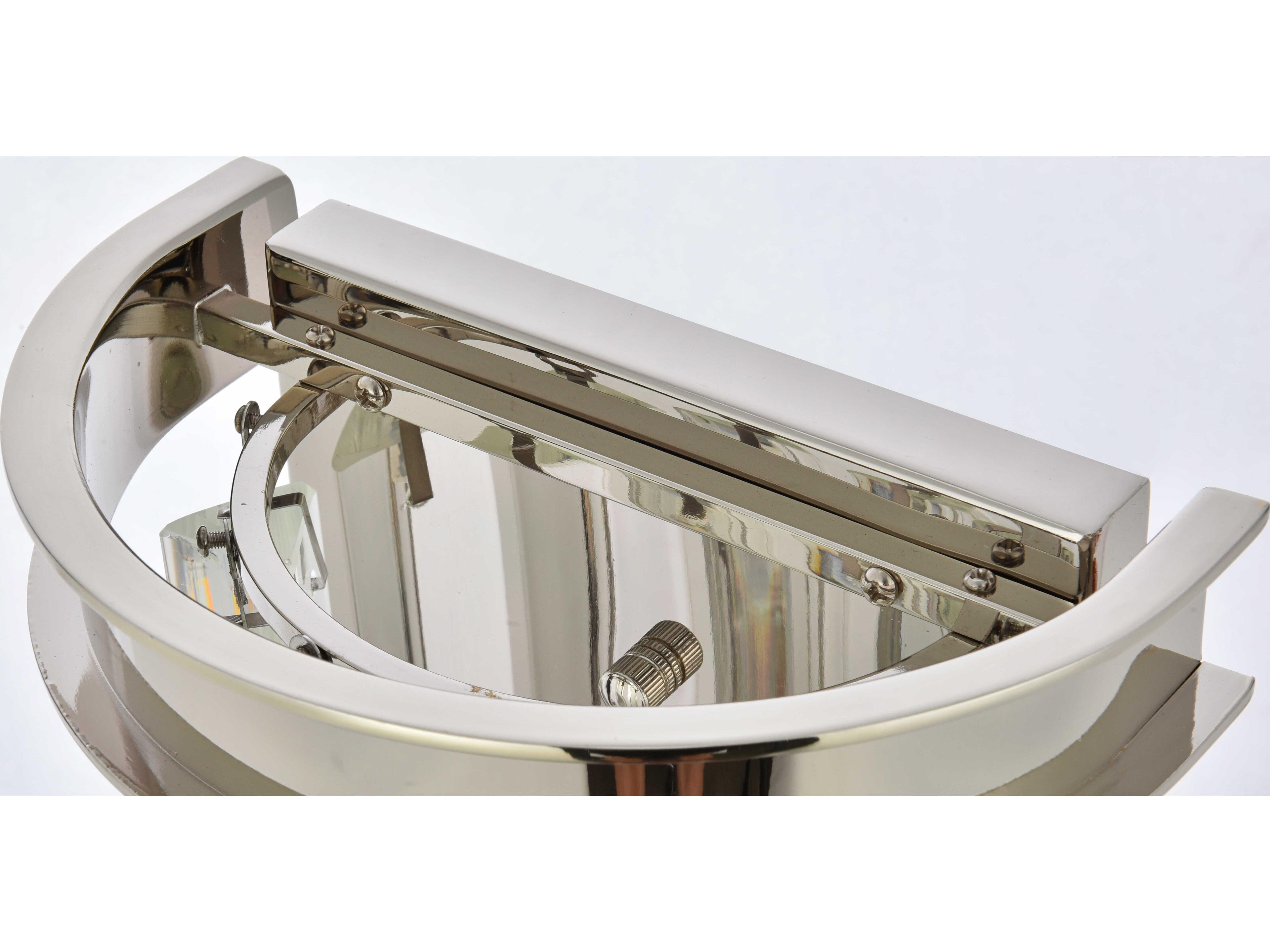 Elegant Lighting Sydney Polished Nickel Clear Crystal Wall Sconce