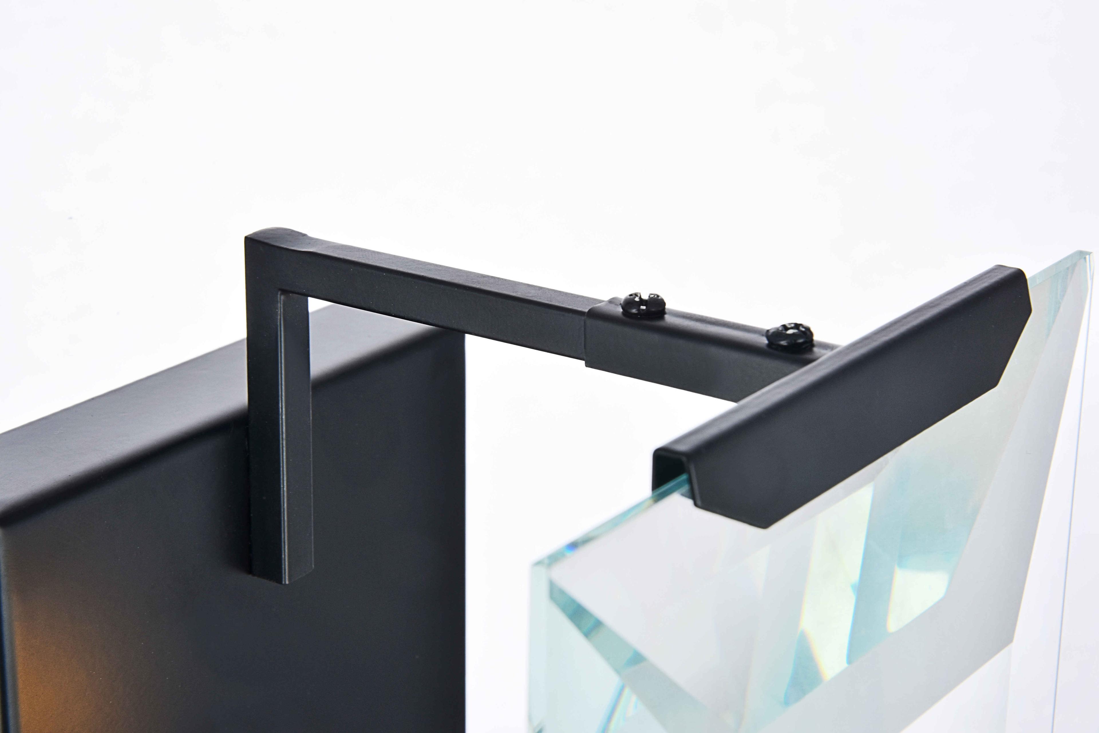 Elegant Lighting Monaco 1-Light Matte Black Clear Glass Wall Sconce