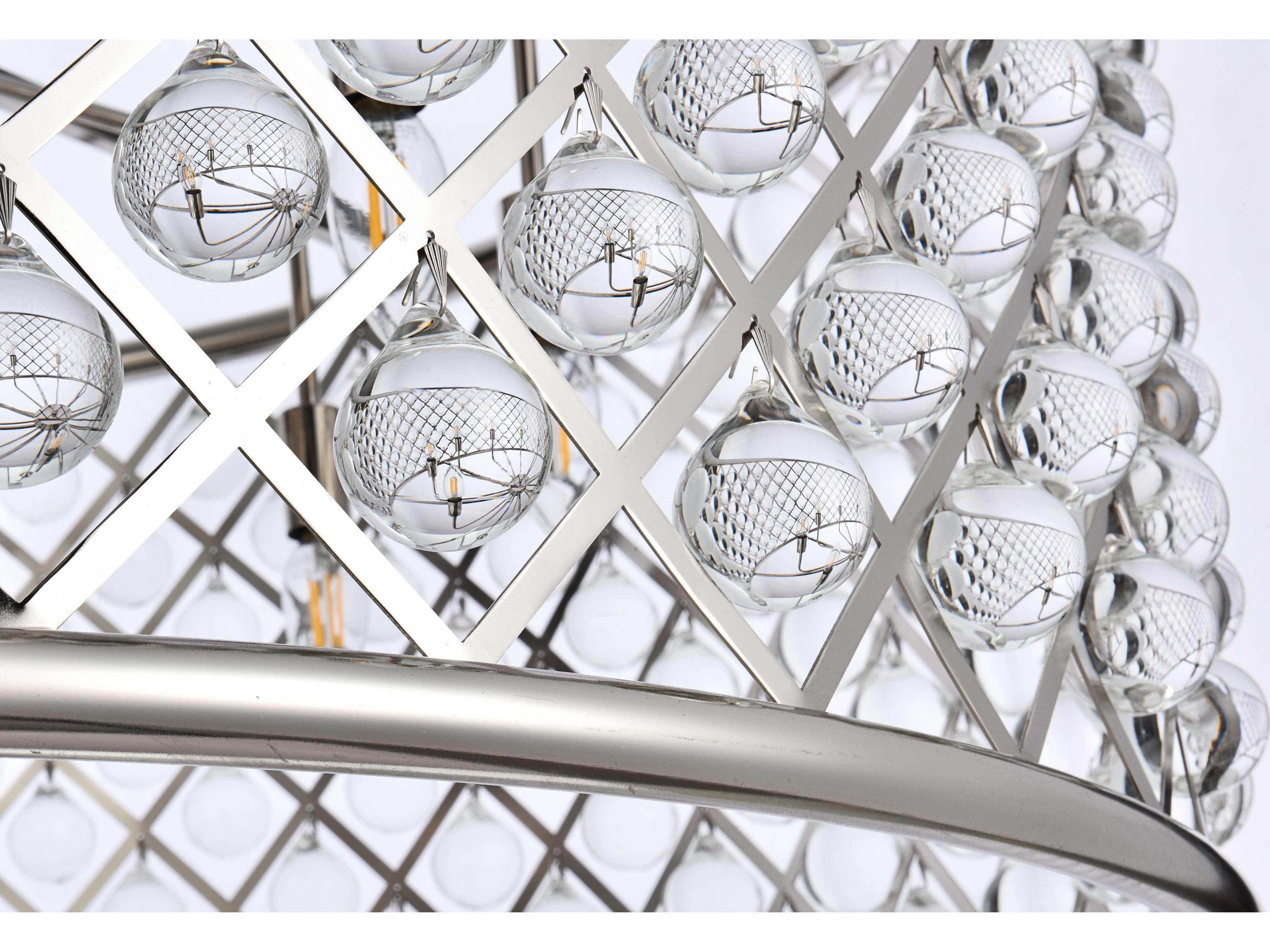 Elegant Lighting Madison 10-Light Polished Nickel Crystal Drum Chandelier