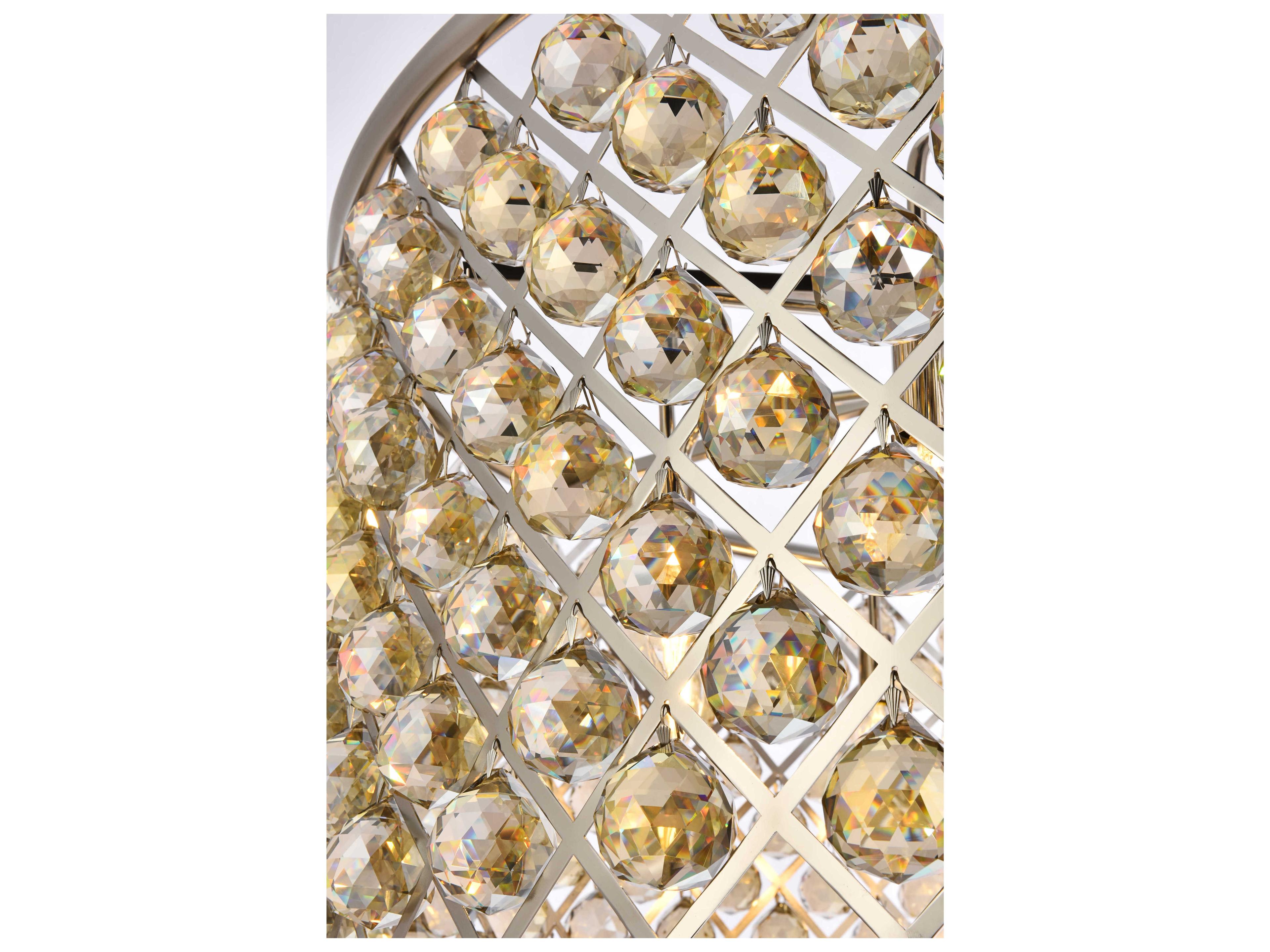 Elegant Lighting Madison 10-Light Polished Nickel Crystal Drum Chandelier