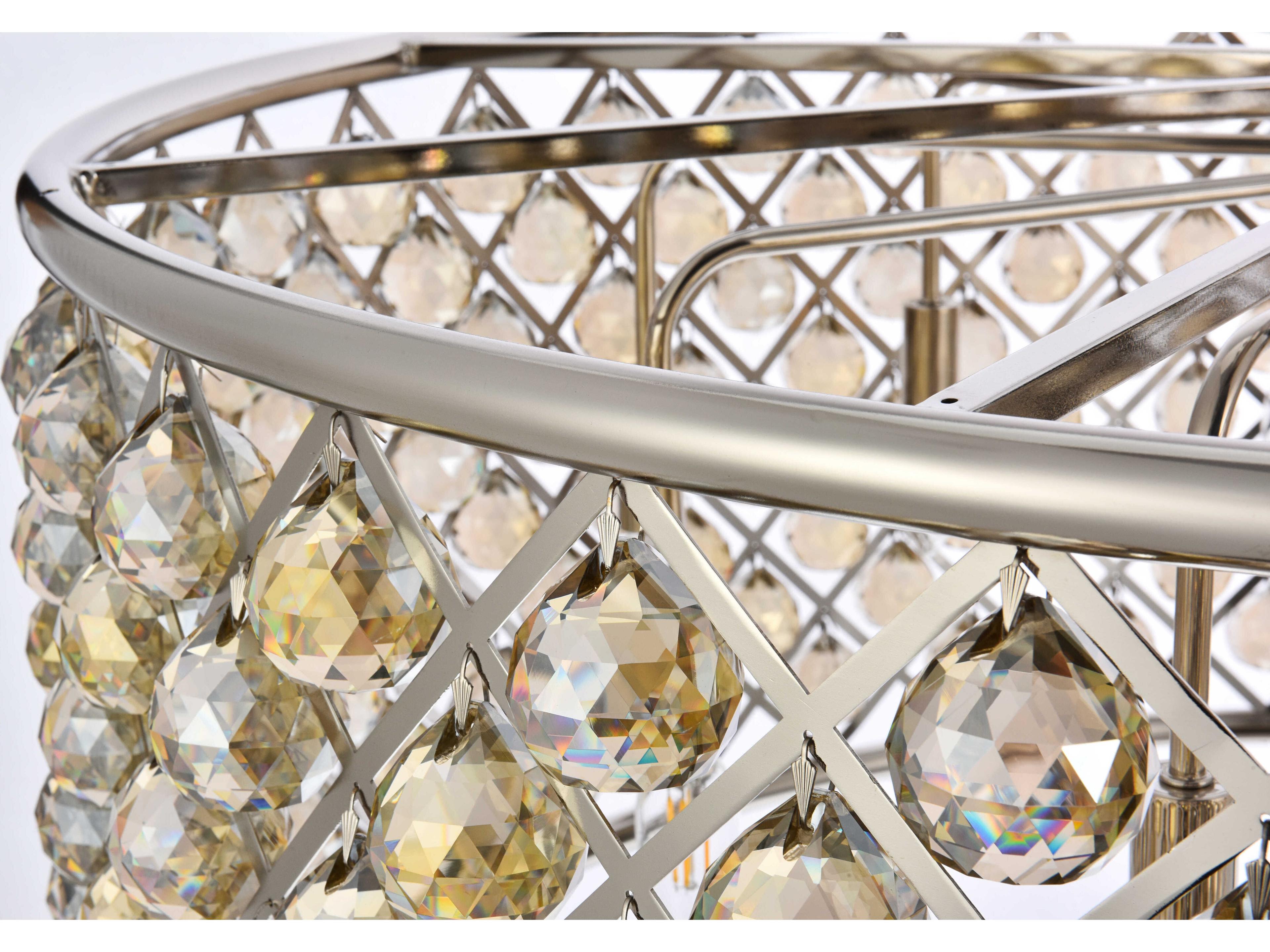 Elegant Lighting Madison 10-Light Polished Nickel Crystal Drum Chandelier