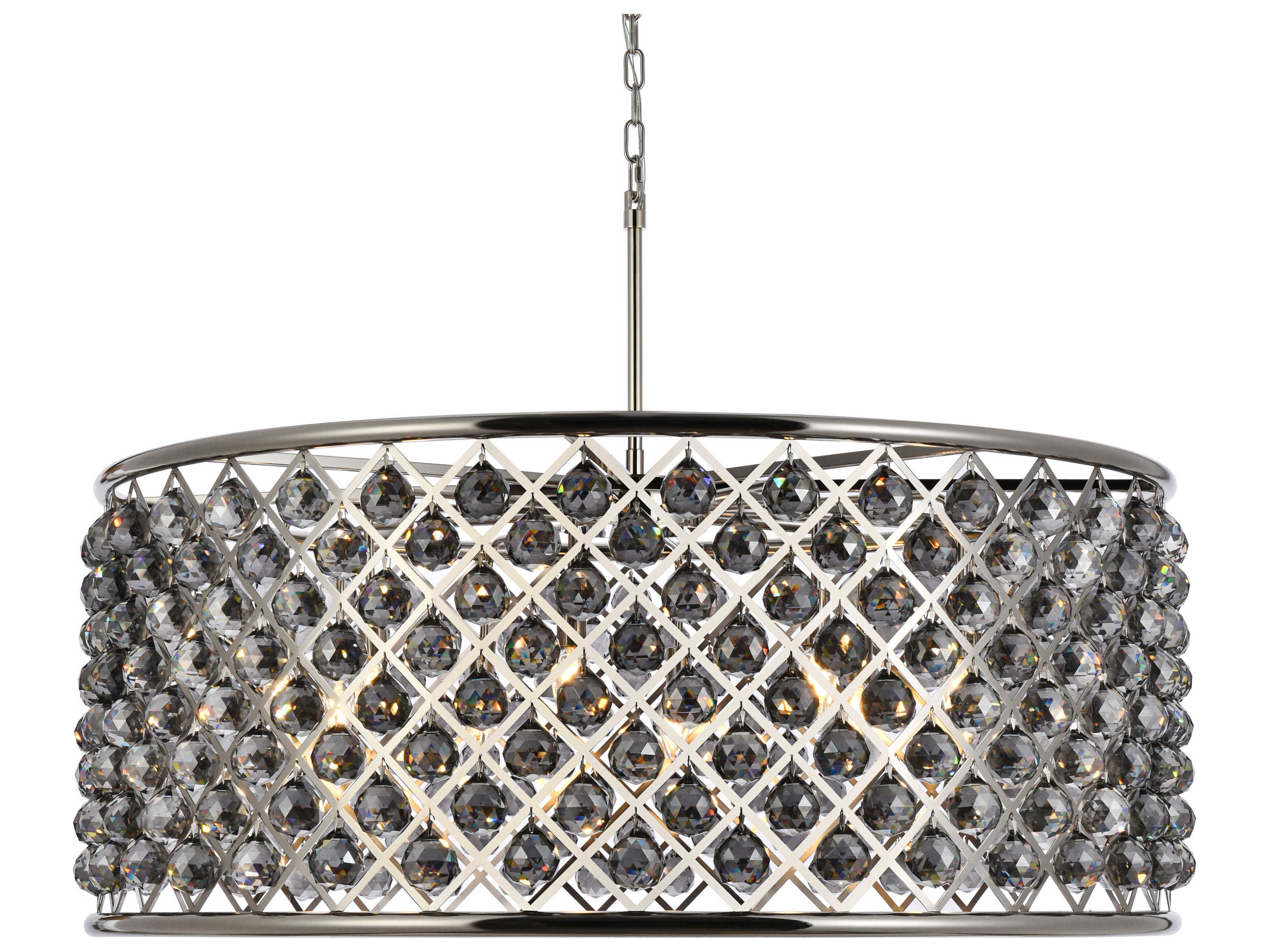 Elegant Lighting Madison 10-Light Polished Nickel Crystal Drum Chandelier