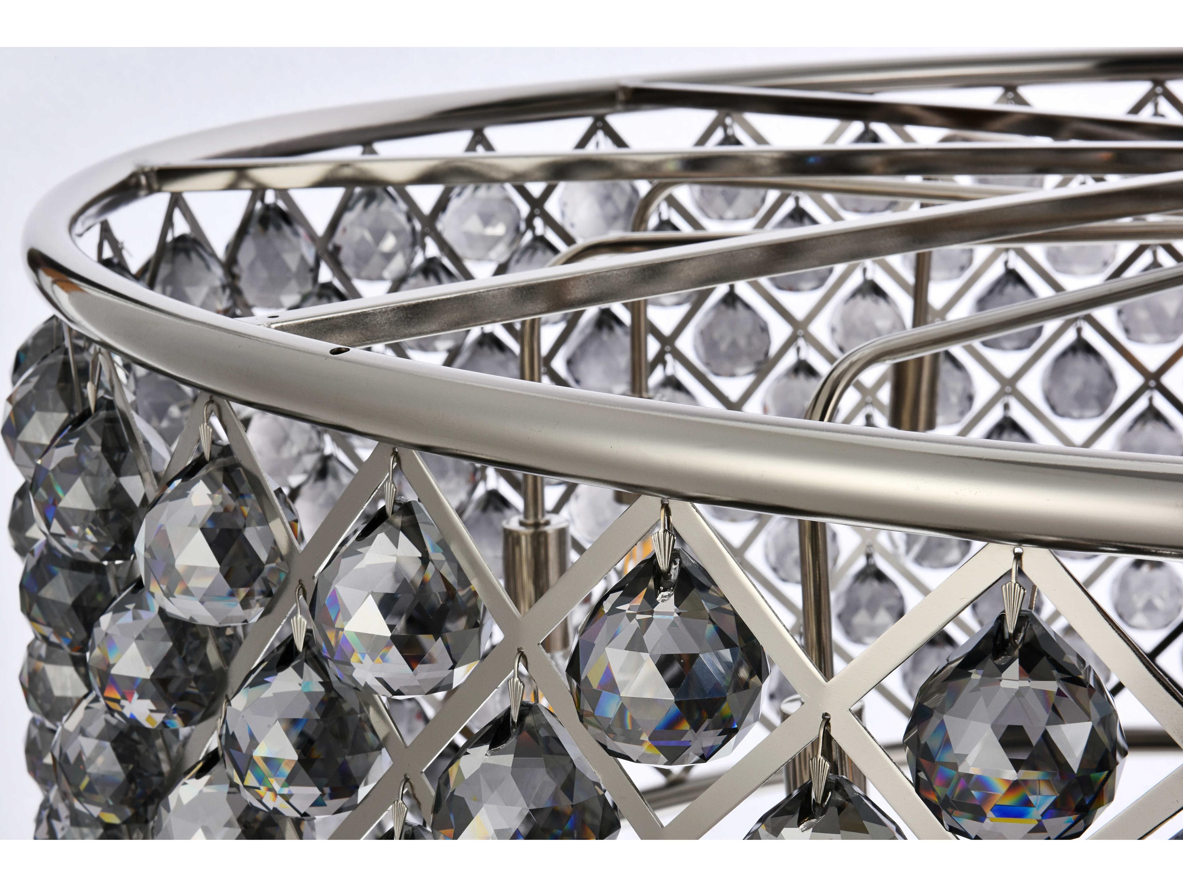 Elegant Lighting Madison 10-Light Polished Nickel Crystal Drum Chandelier