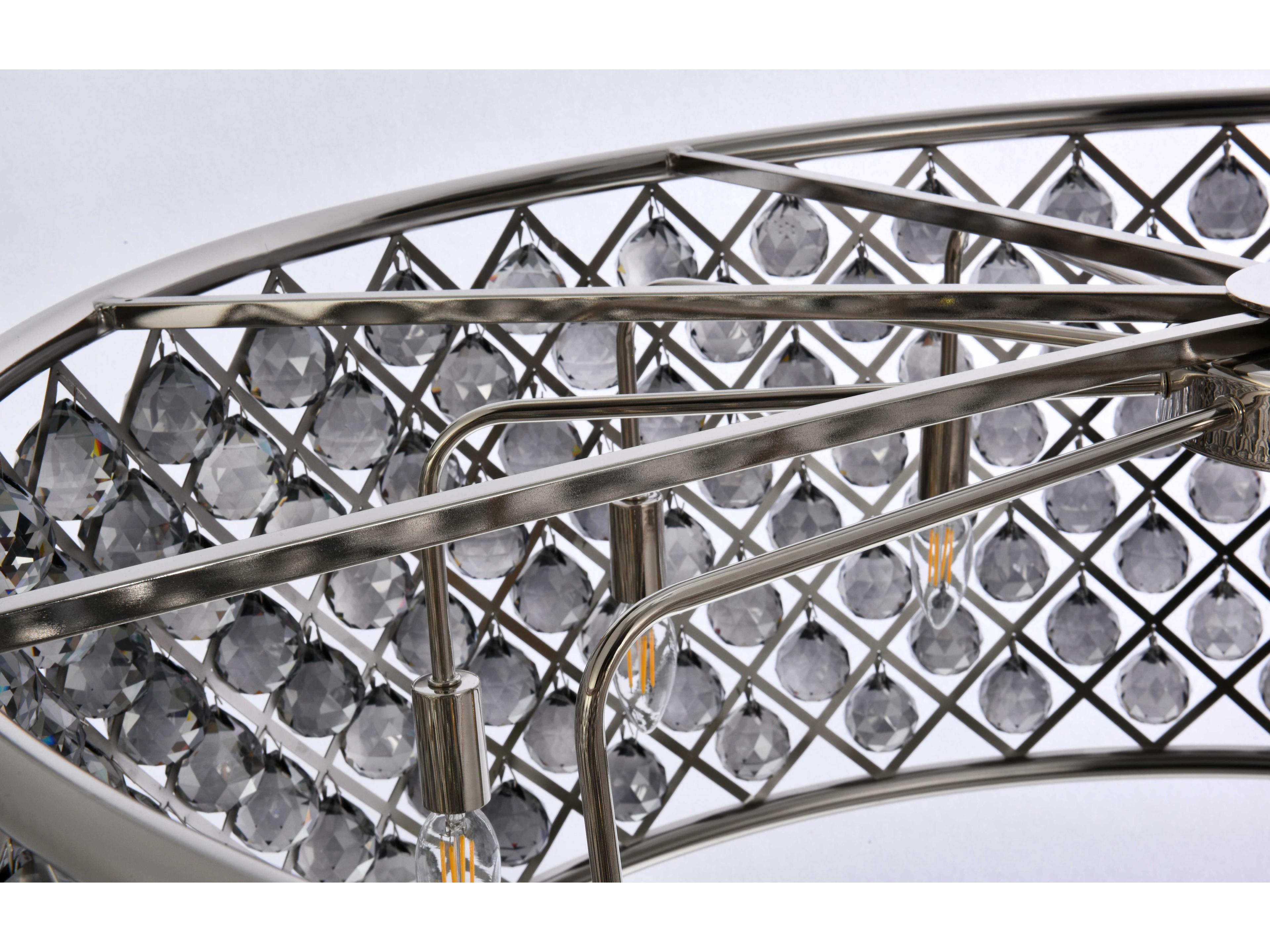 Elegant Lighting Madison 10-Light Polished Nickel Crystal Drum Chandelier