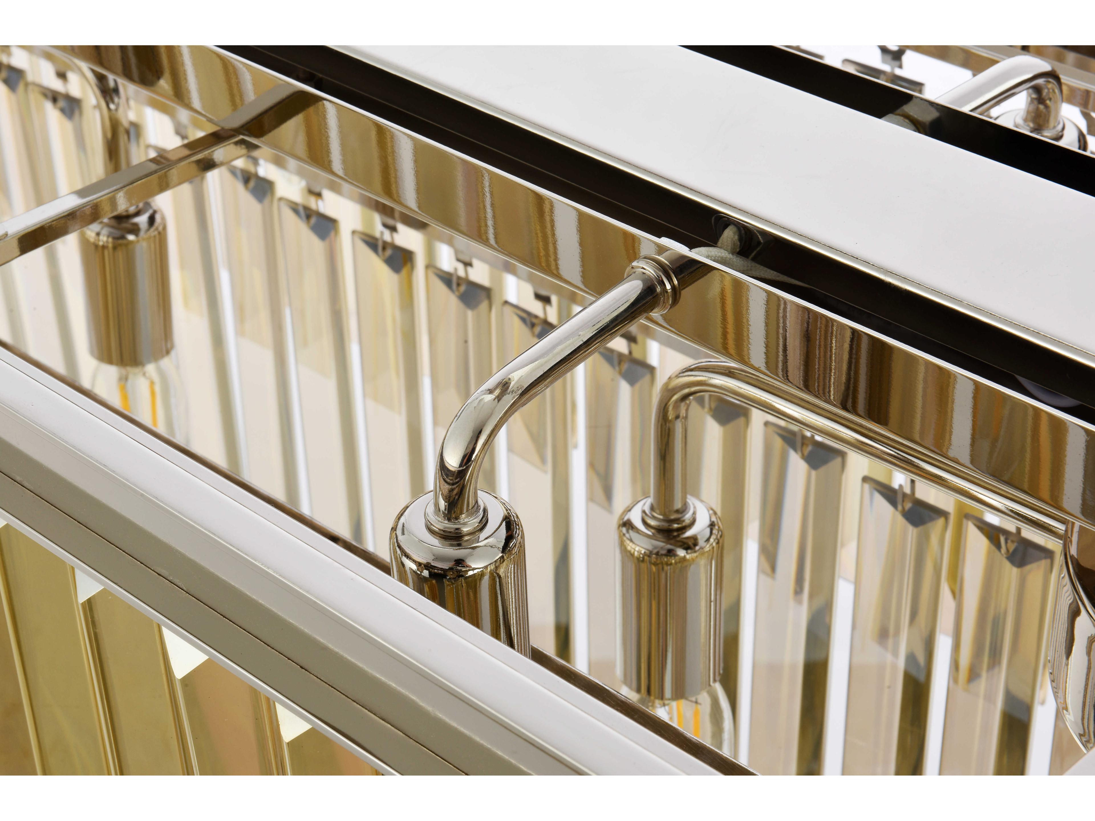 Elegant Lighting Sydney 12-Light Polished Nickel Gold Crystal Tiered Island Pendant