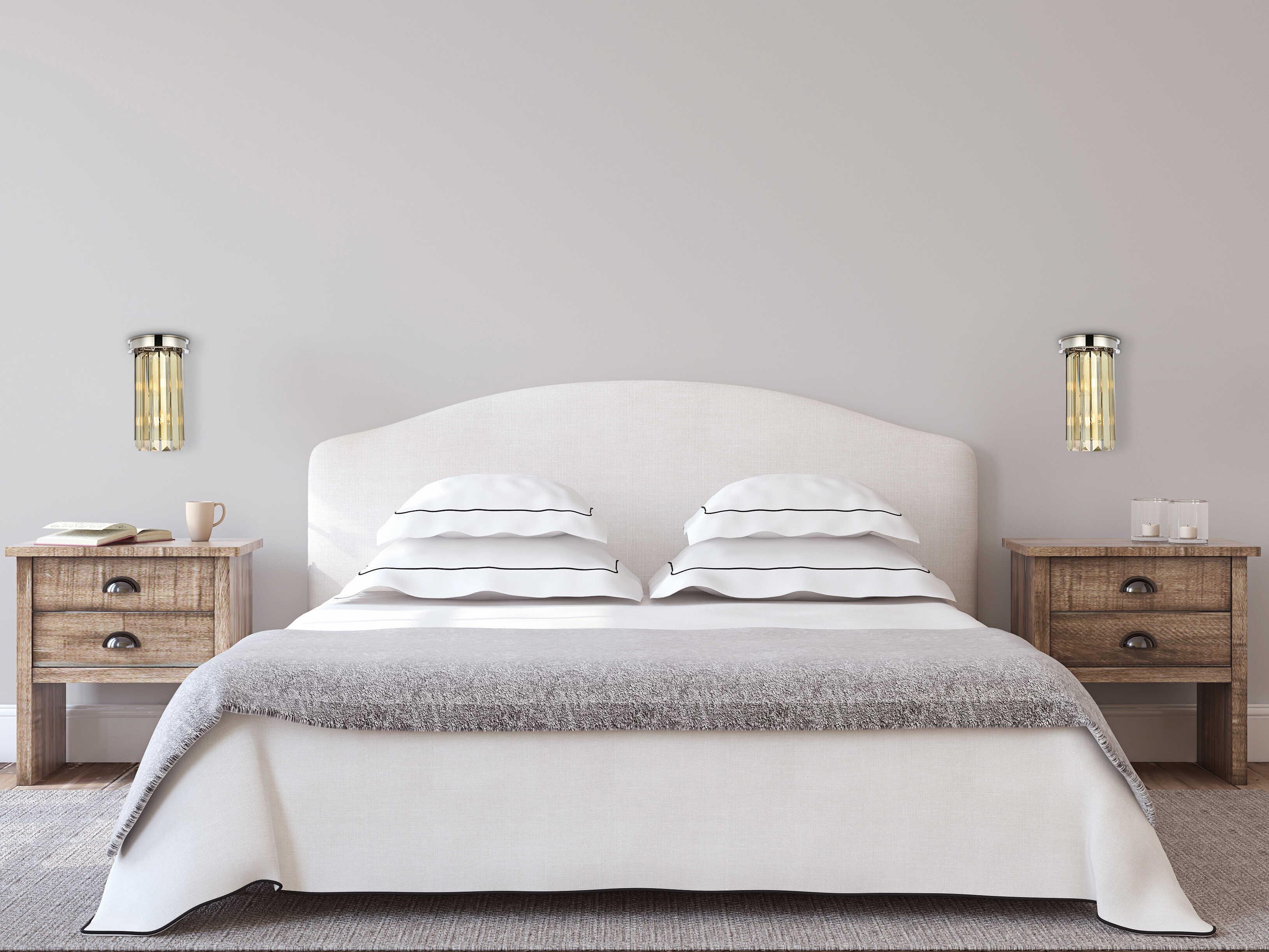 Elegant Lighting Sydney 2-Light Polished Nickel Crystal Wall Sconce