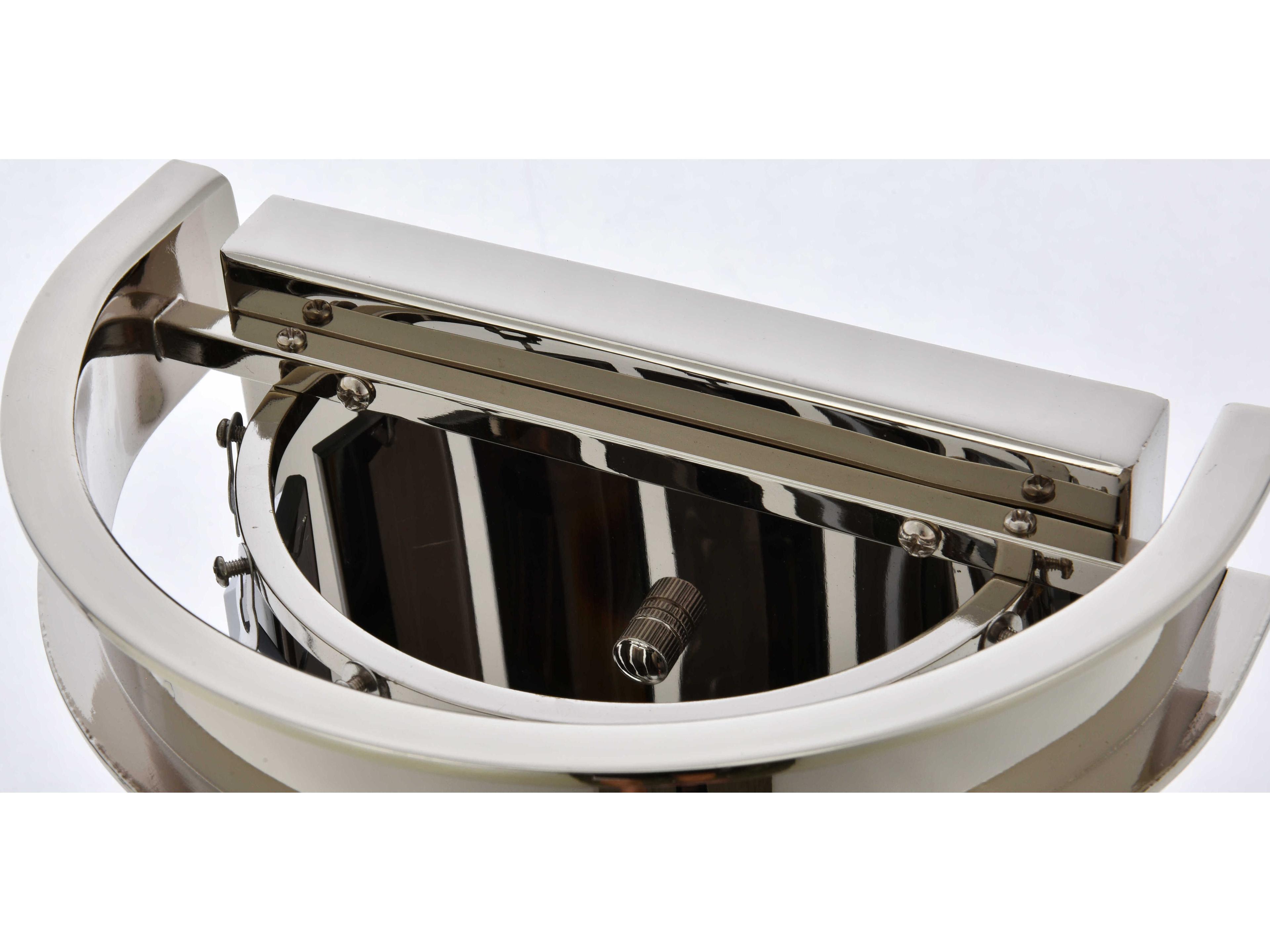 Elegant Lighting Sydney 2-Light Polished Nickel Crystal Wall Sconce