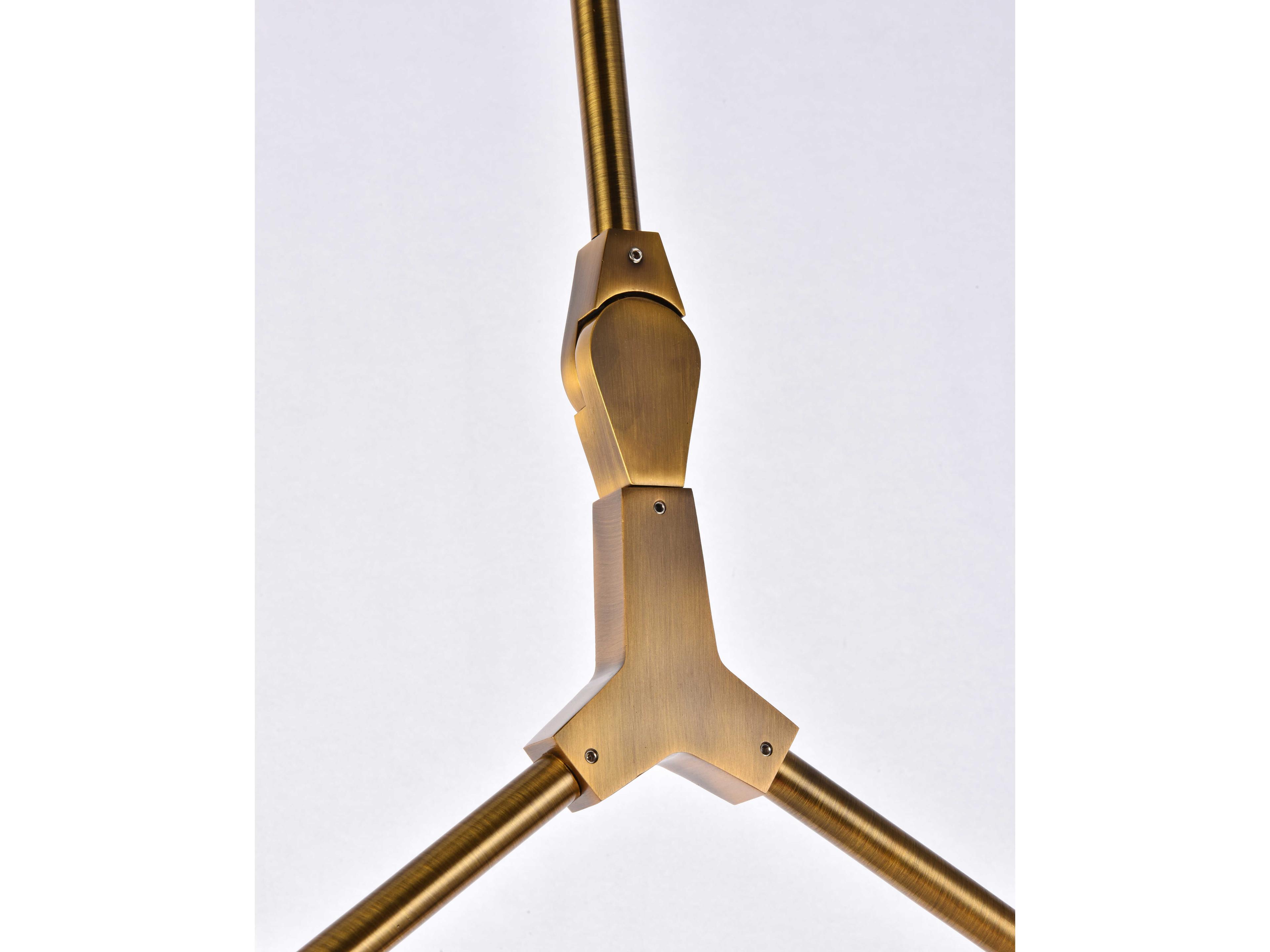 Elegant Lighting Cavoli 5-Light Brass And Clear Glass Chandelier