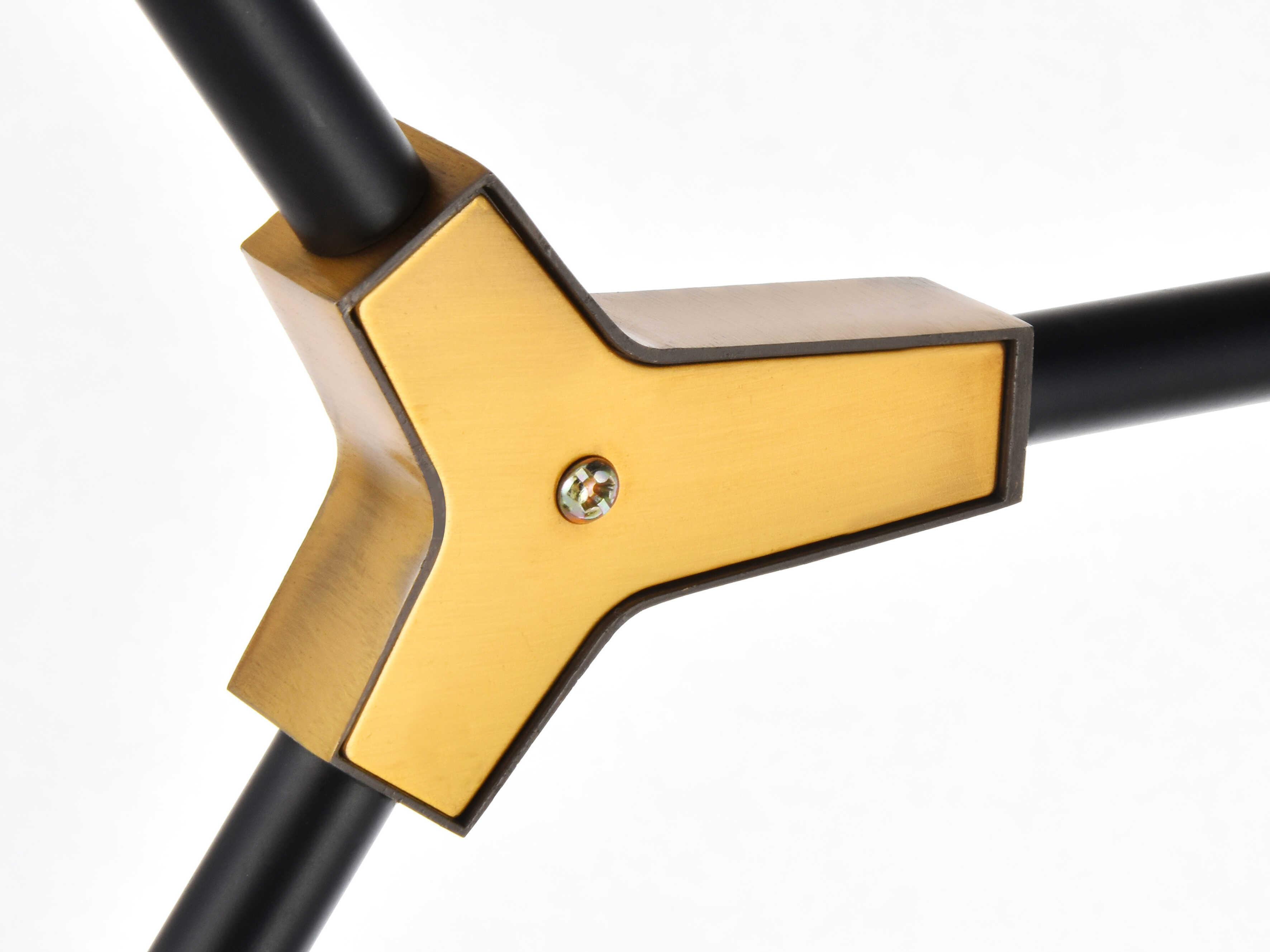 Elegant Lighting Cavoli 5-Light Light Antique Brass Flat Black Clear Glass Linear Island Pendant