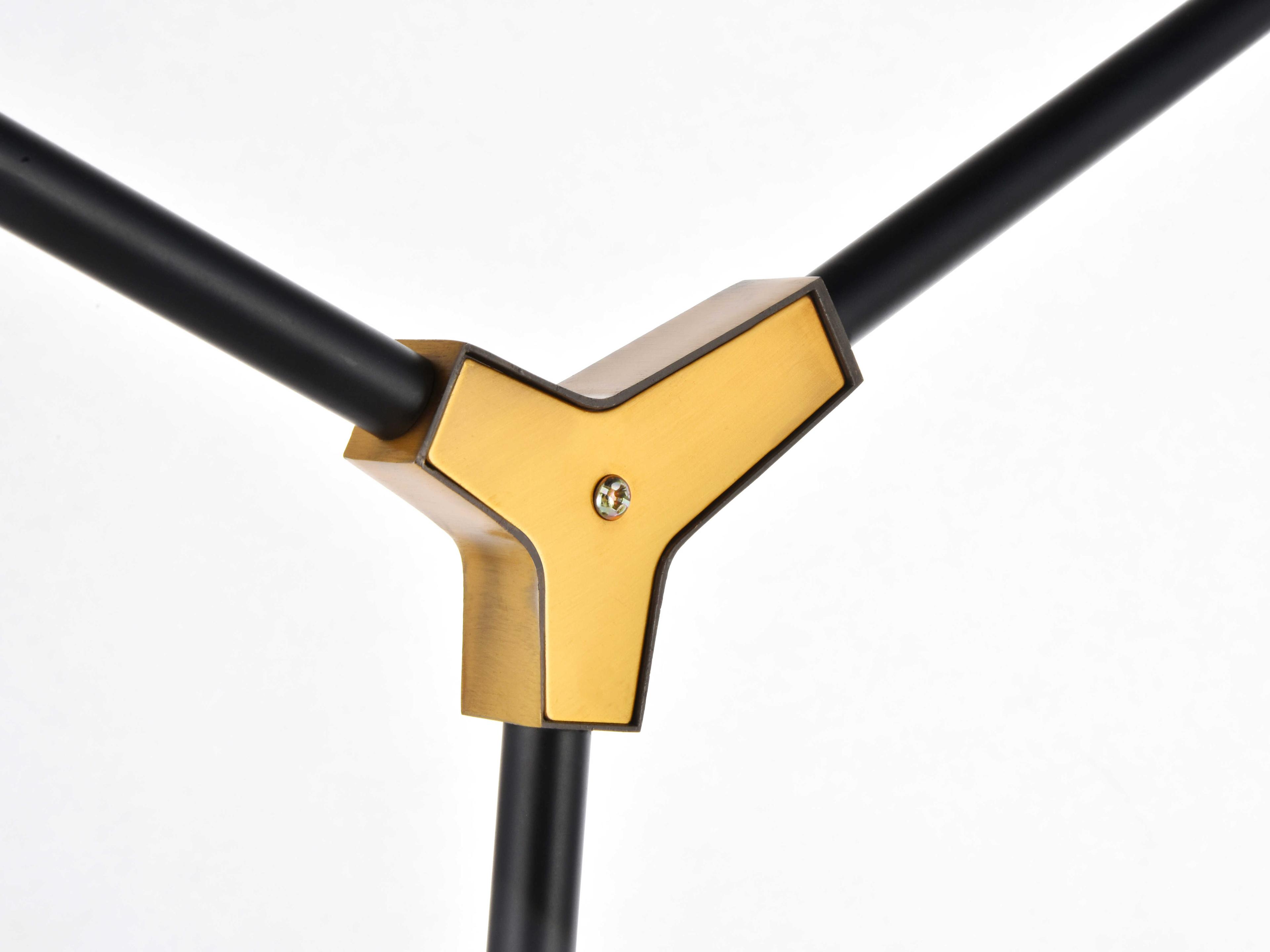 Elegant Lighting Cavoli 5-Light Light Antique Brass Flat Black Clear Glass Linear Island Pendant