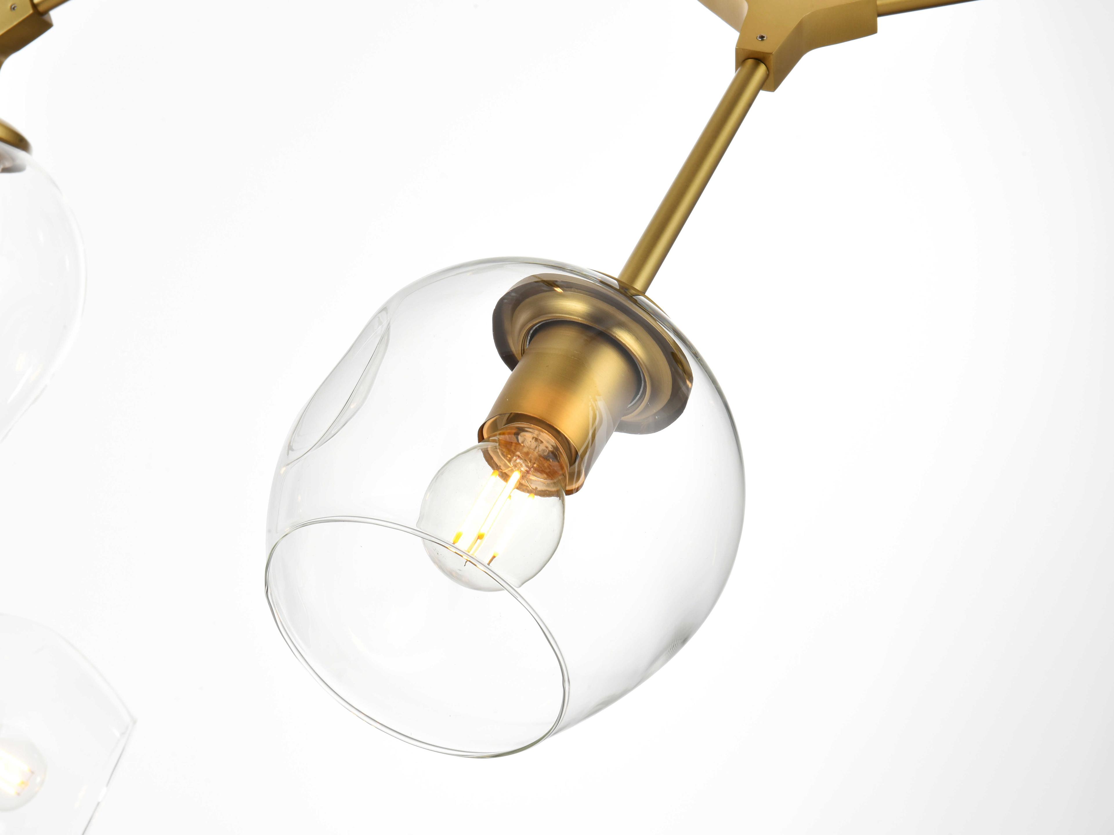 Elegant Lighting Cavoli 9-Light Brass Globe Chandelier