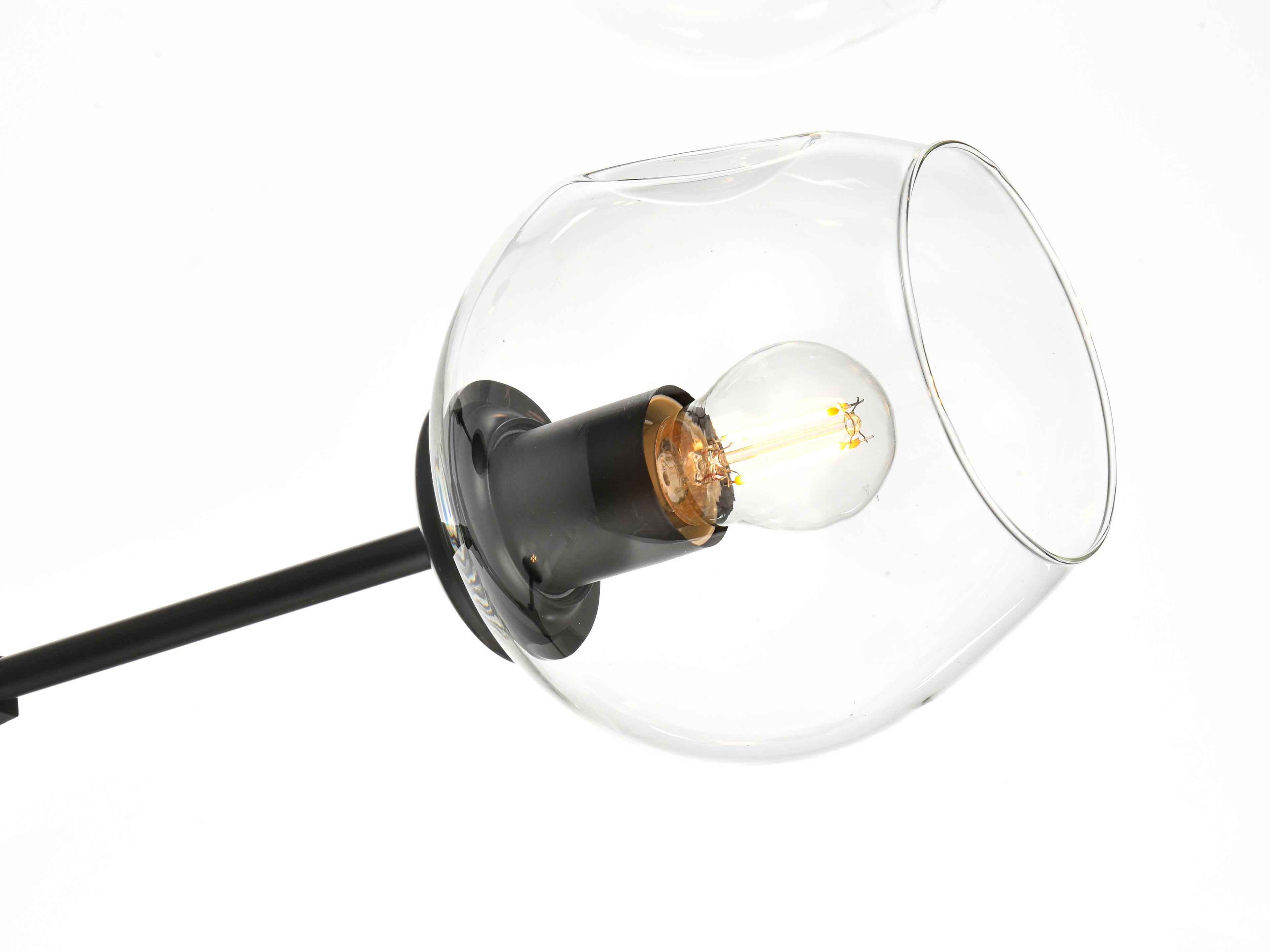 Elegant Lighting Cavoli 8-Light Black Globe Chandelier