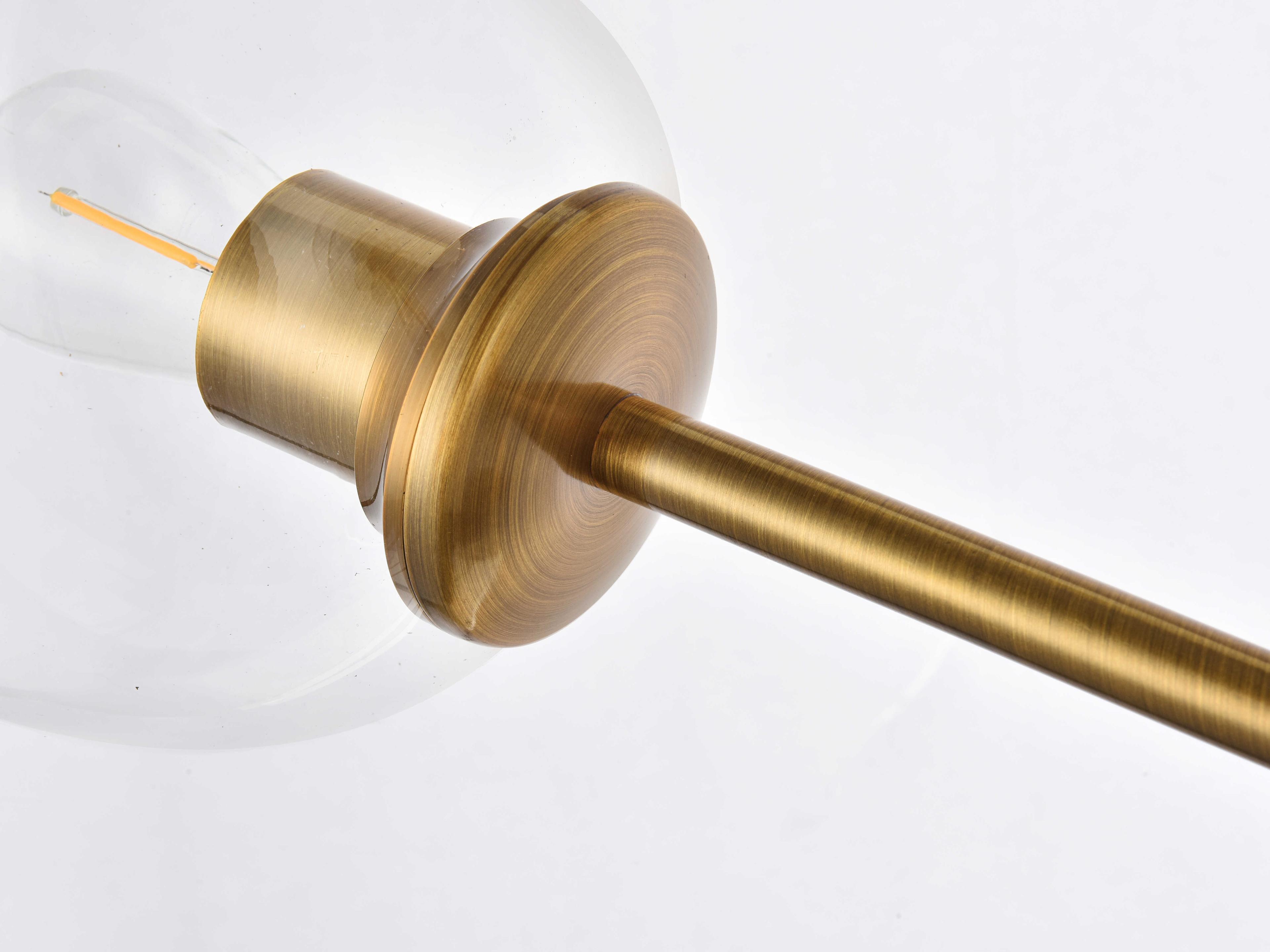 Elegant Lighting Cavoli 9-Light Brass And Clear Glass Island Pendant