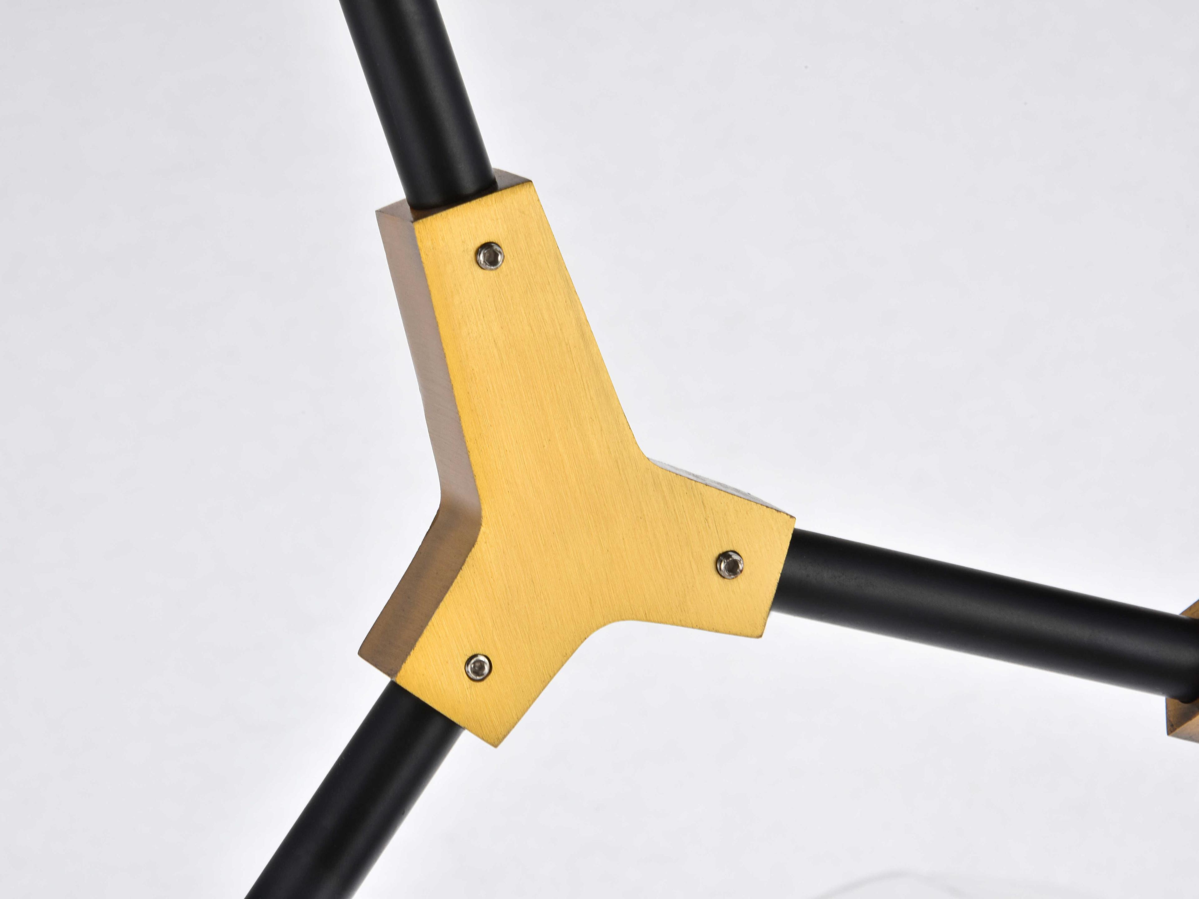 Elegant Lighting Cavoli 9-Light Light Antique Brass Flat Black Clear Glass Linear Island Pendant