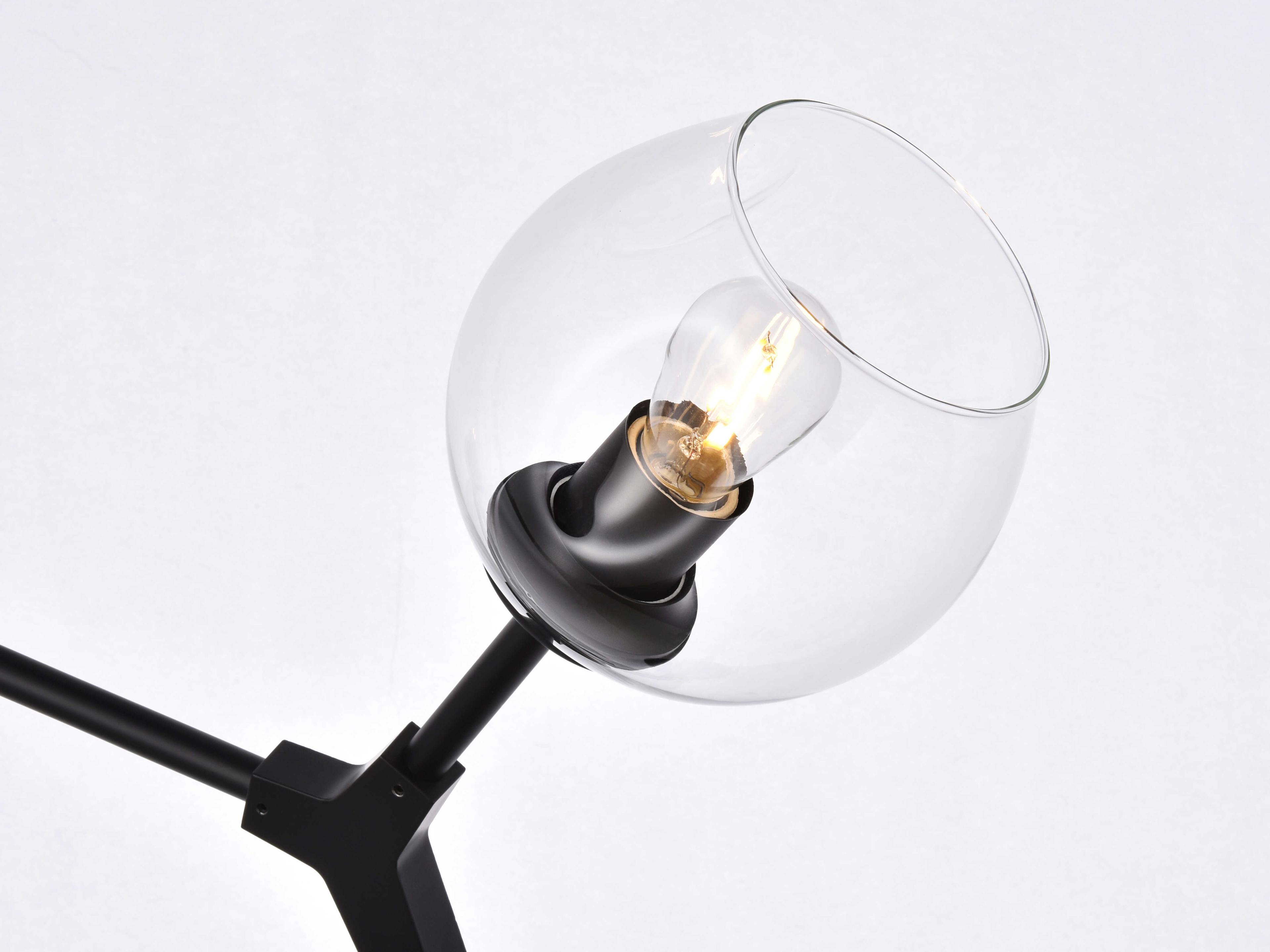 Elegant Lighting Cavoli 2-Light Black Wall Sconce