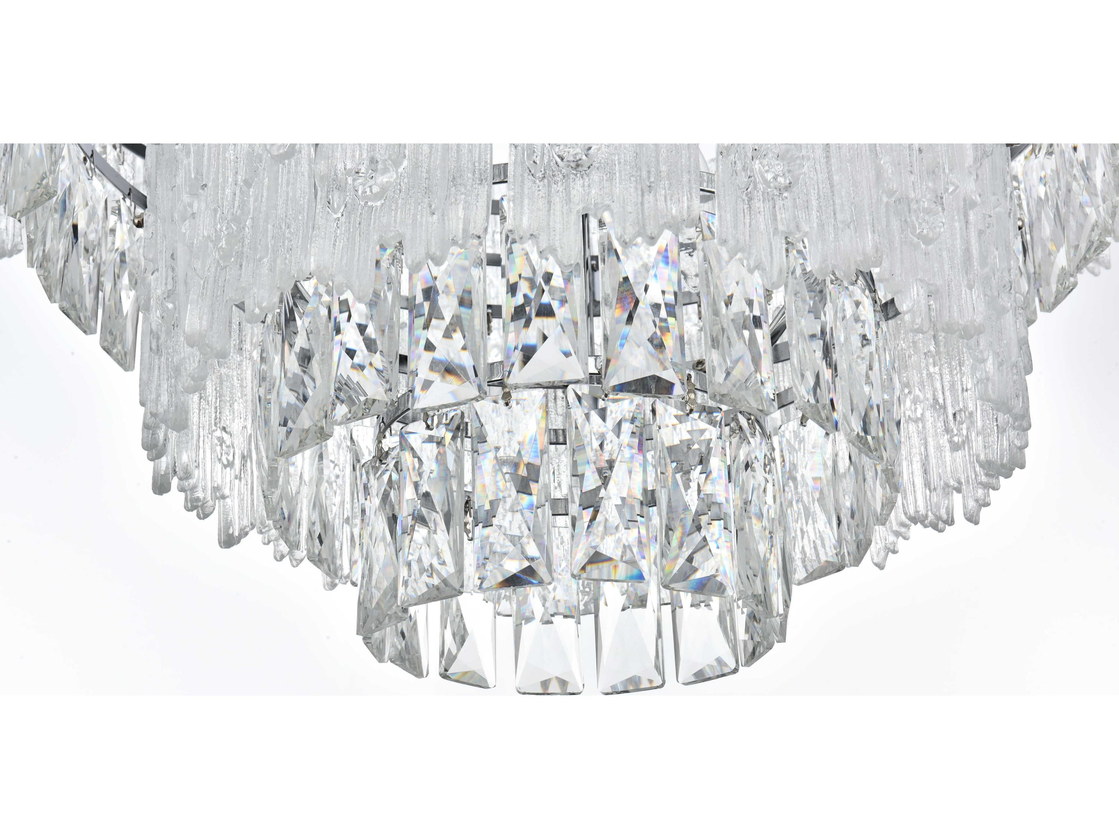 Elegant Lighting Emilia 8-Light Chrome Tiered Chandelier