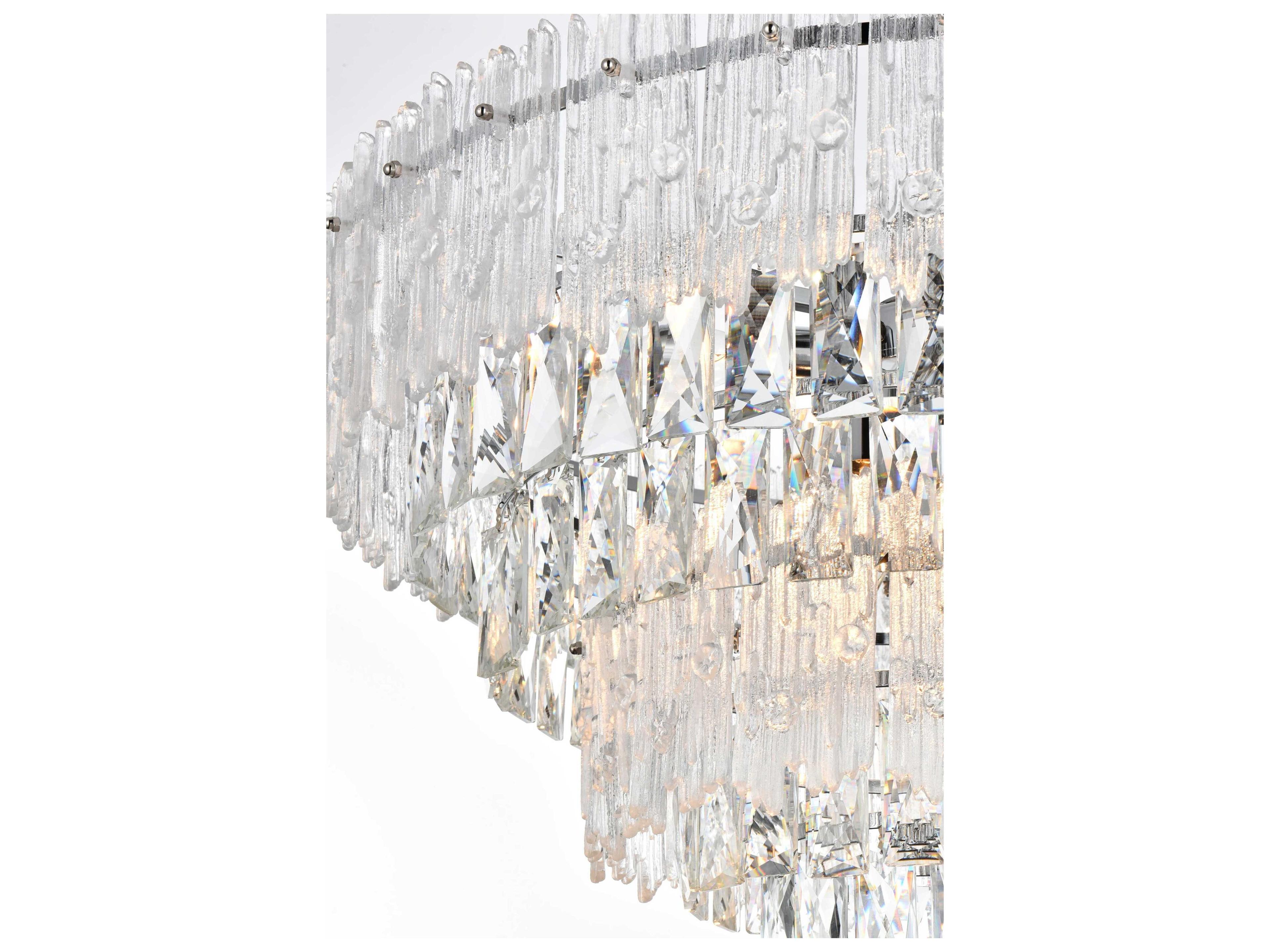 Elegant Lighting Emilia 8-Light Chrome Tiered Chandelier