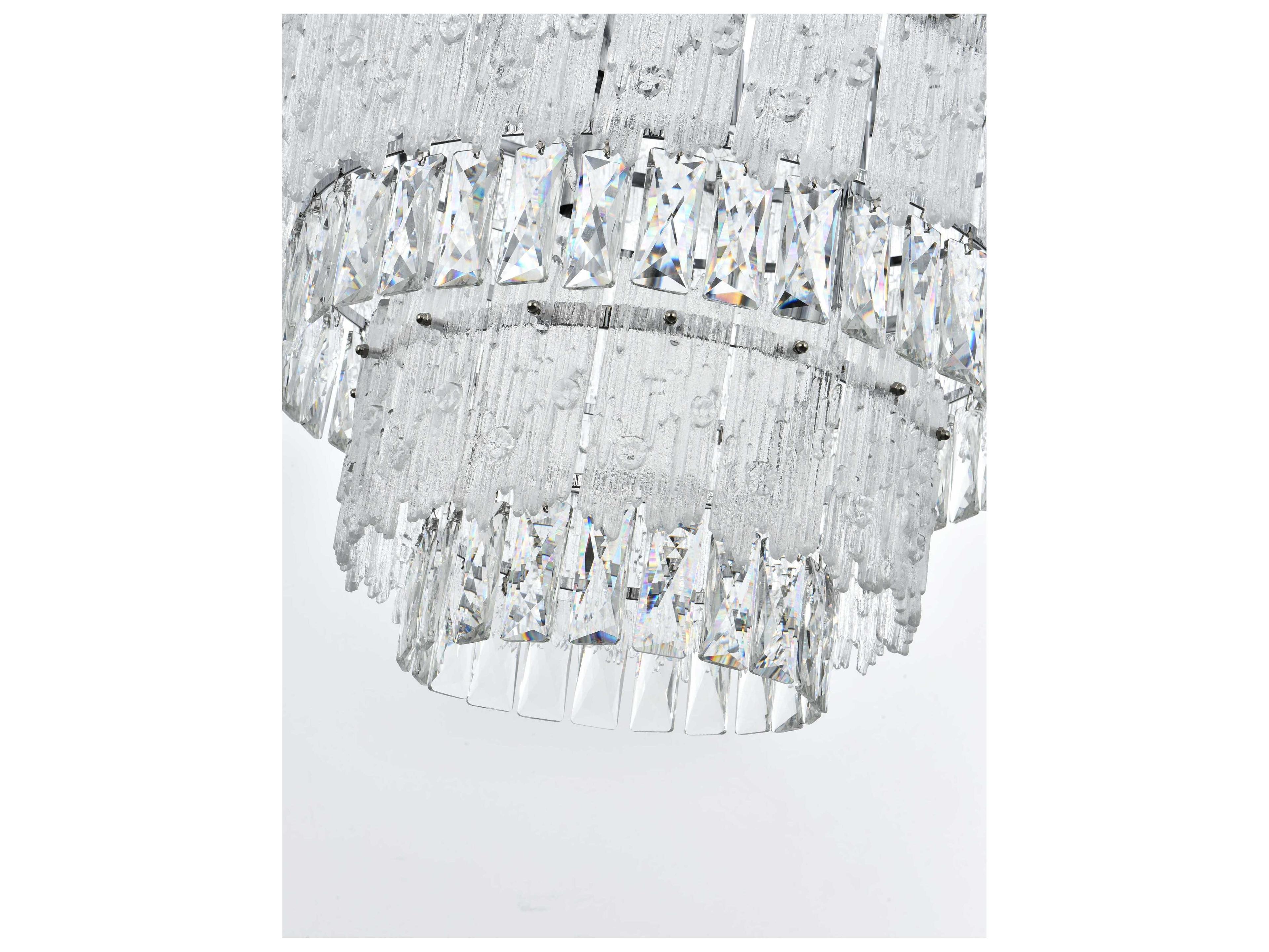 Elegant Lighting Emilia 27-Light Chrome Tiered Chandelier