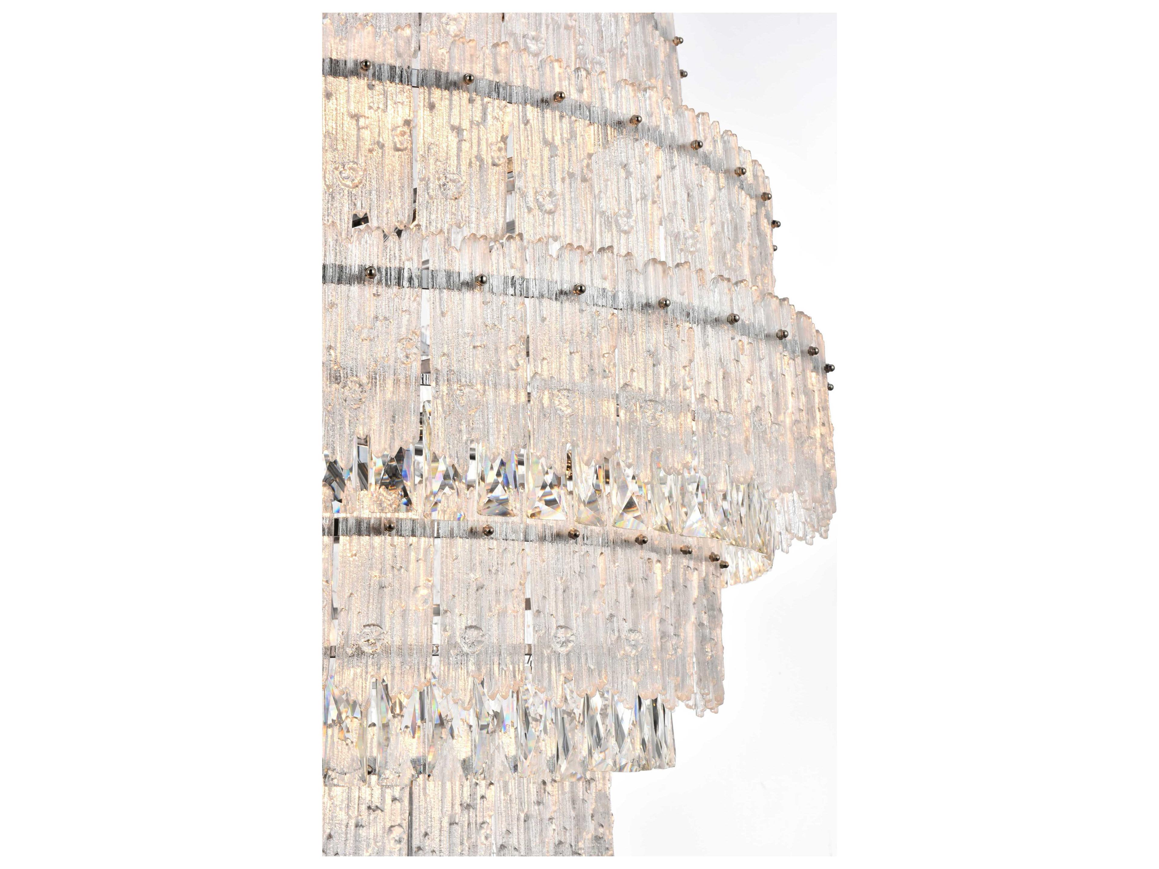 Elegant Lighting Emilia 27-Light Chrome Tiered Chandelier