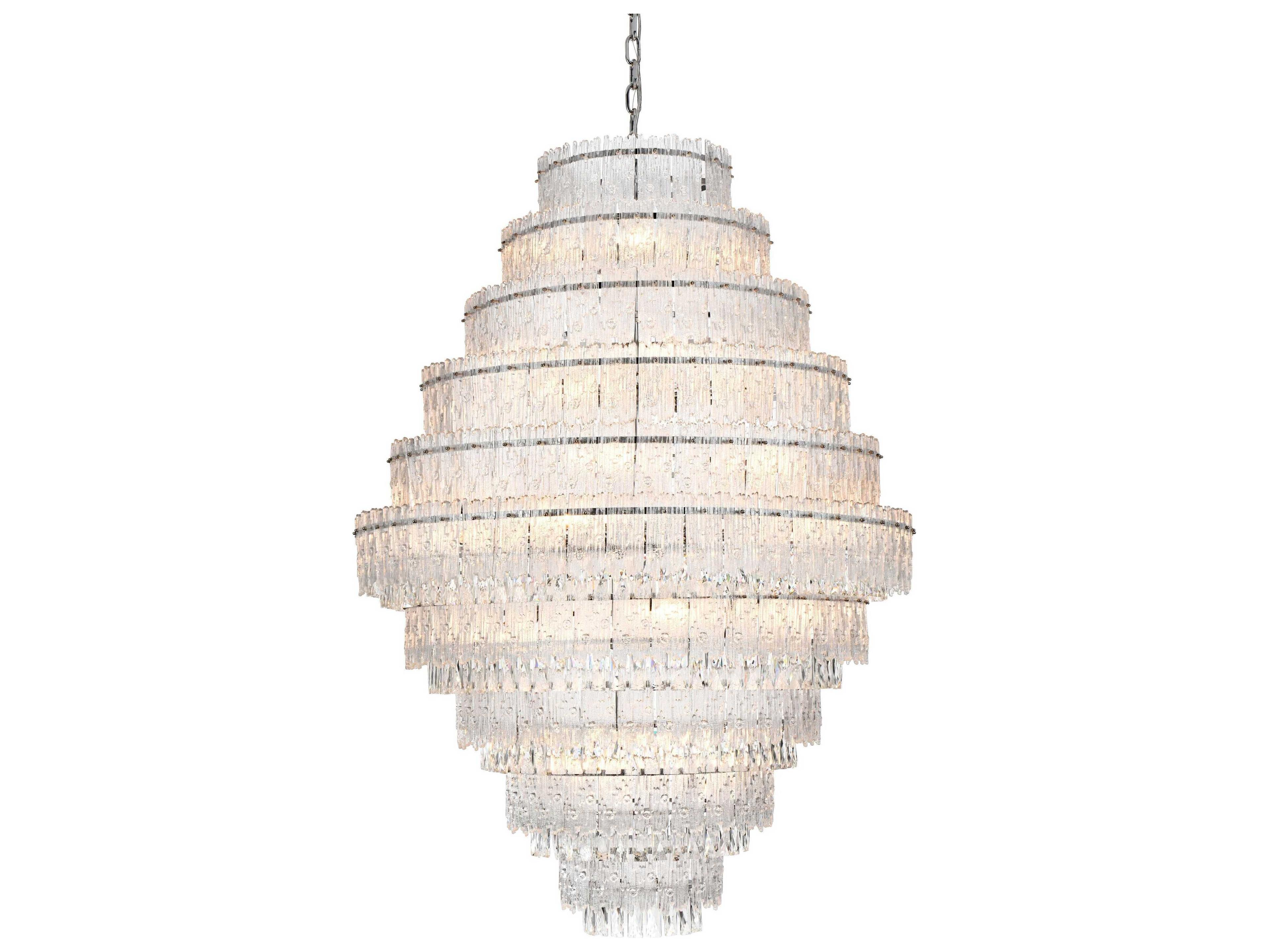 Elegant Lighting Emilia 33-Light Chrome Tiered Chandelier