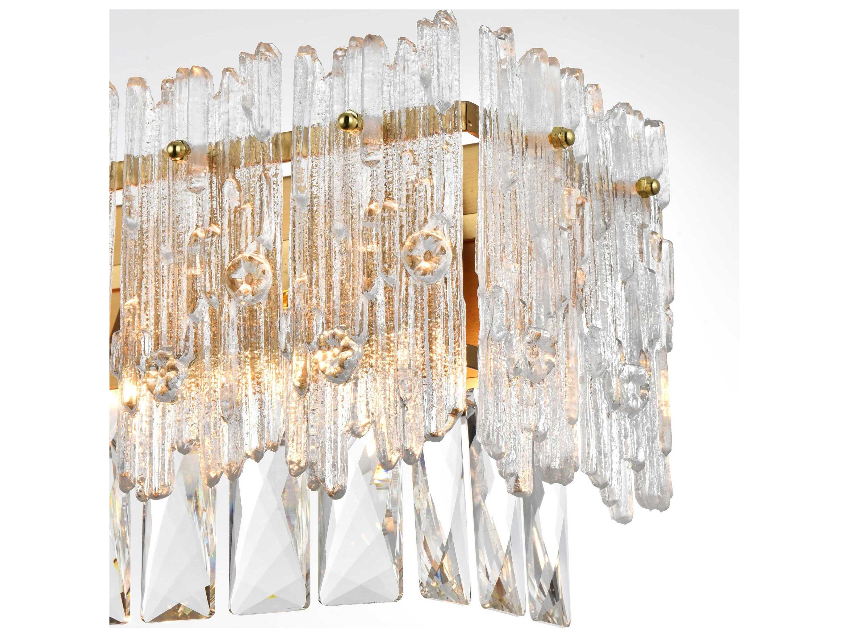 Elegant Lighting Emilia 6-Light Satin Gold Wall Sconce