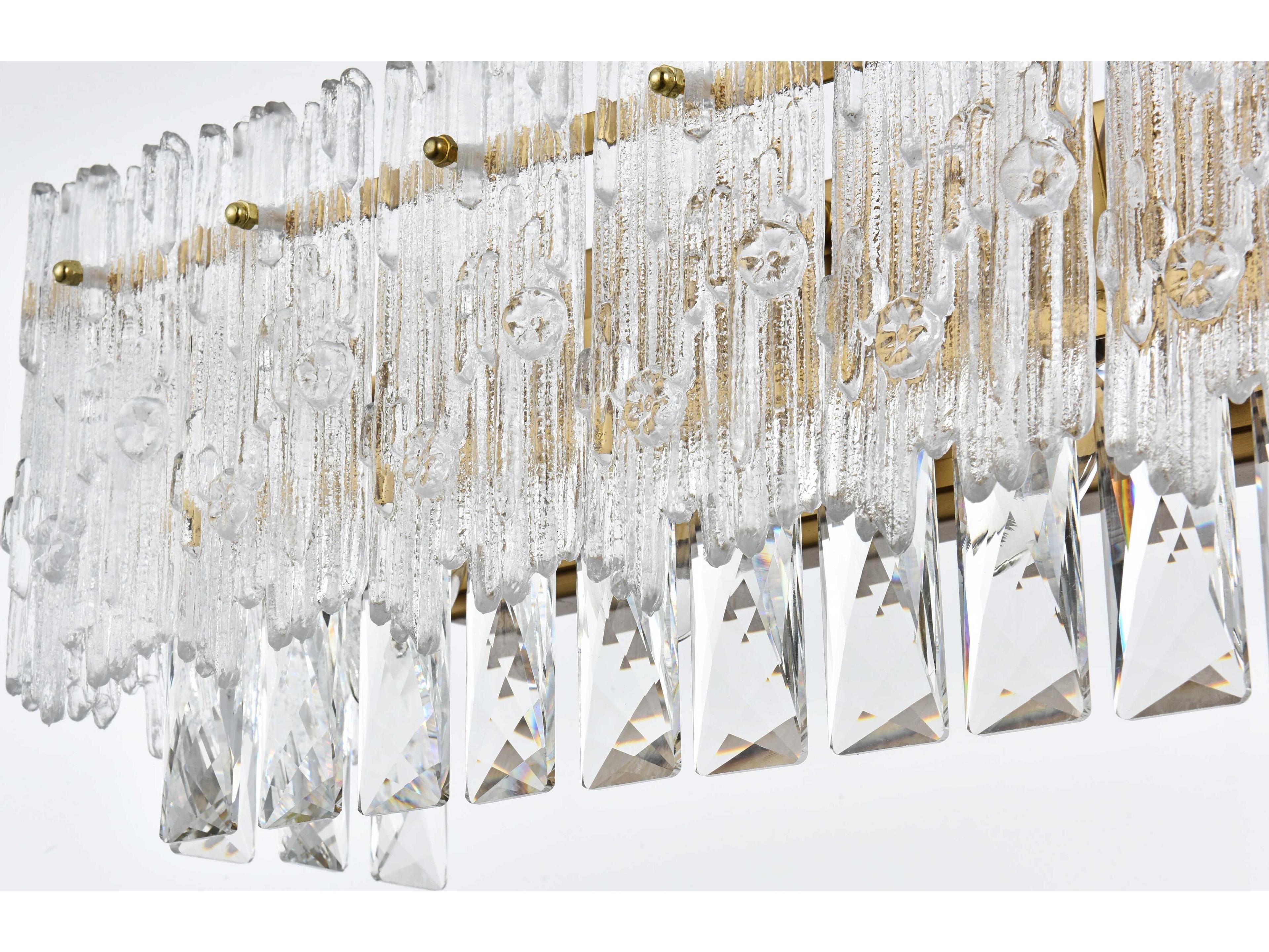 Elegant Lighting Emilia 8-Light Satin Gold Wall Sconce