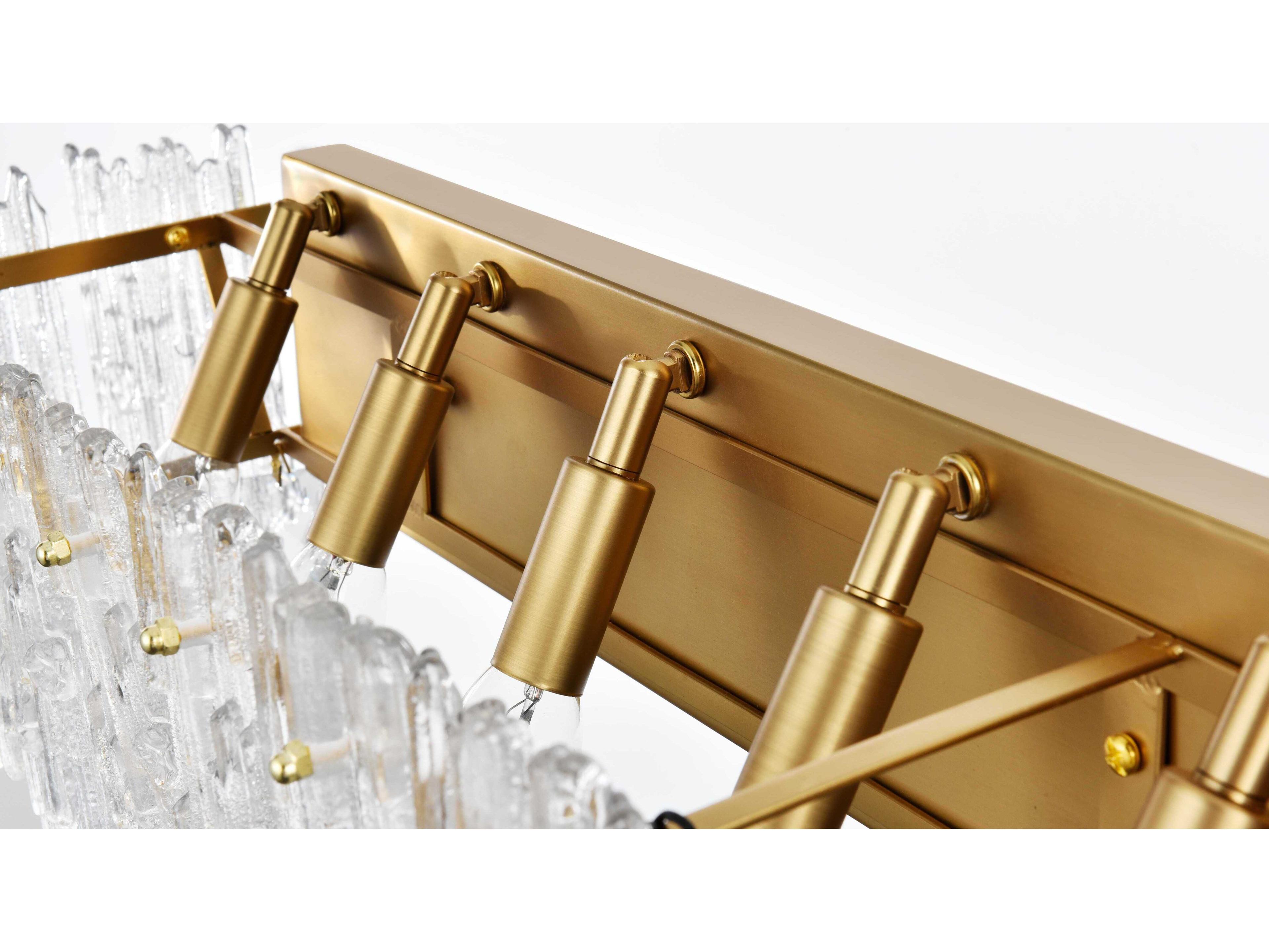 Elegant Lighting Emilia 8-Light Satin Gold Wall Sconce