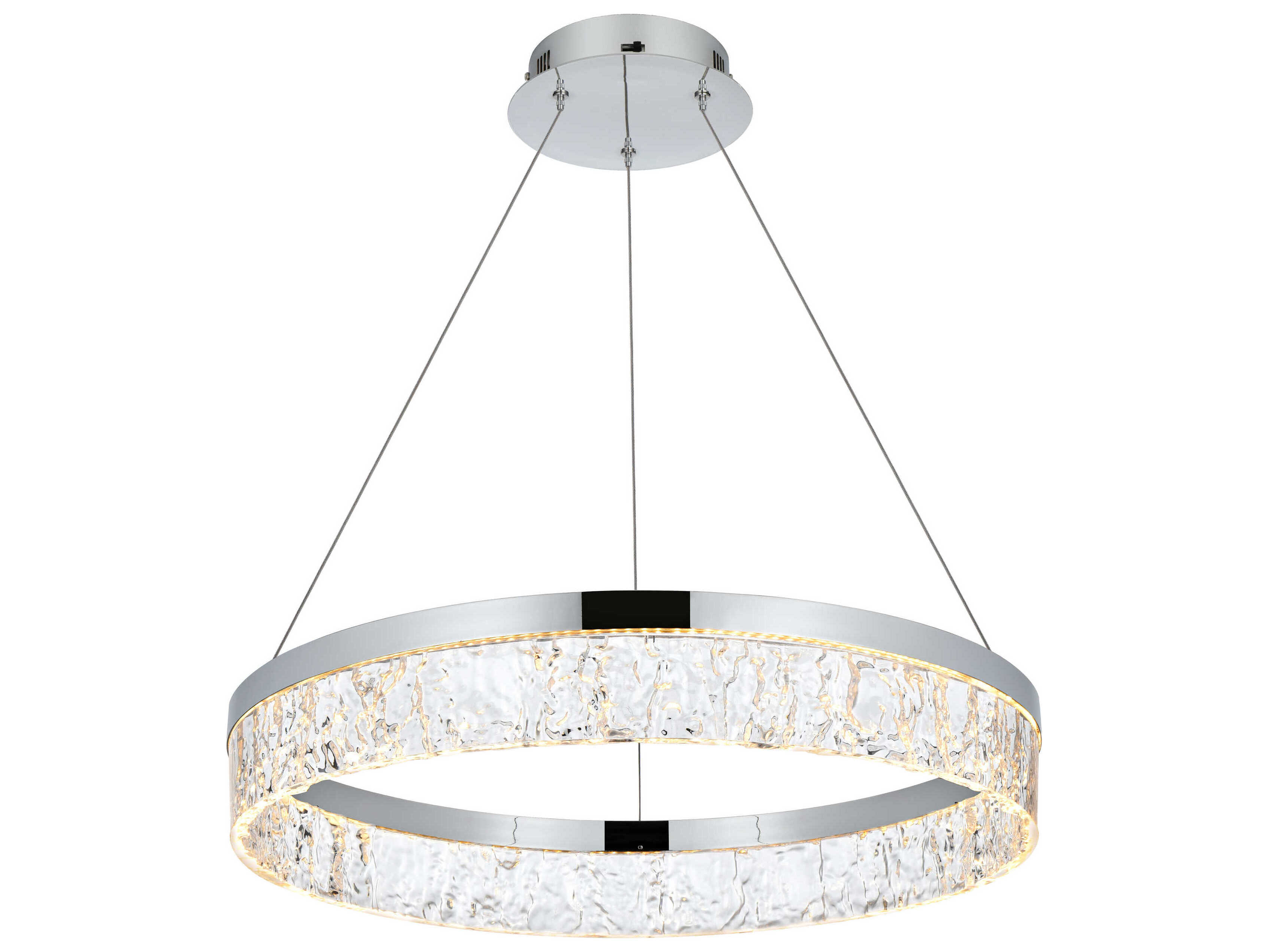 Elegant Lighting Linden 1-Light Chrome Round Pendant