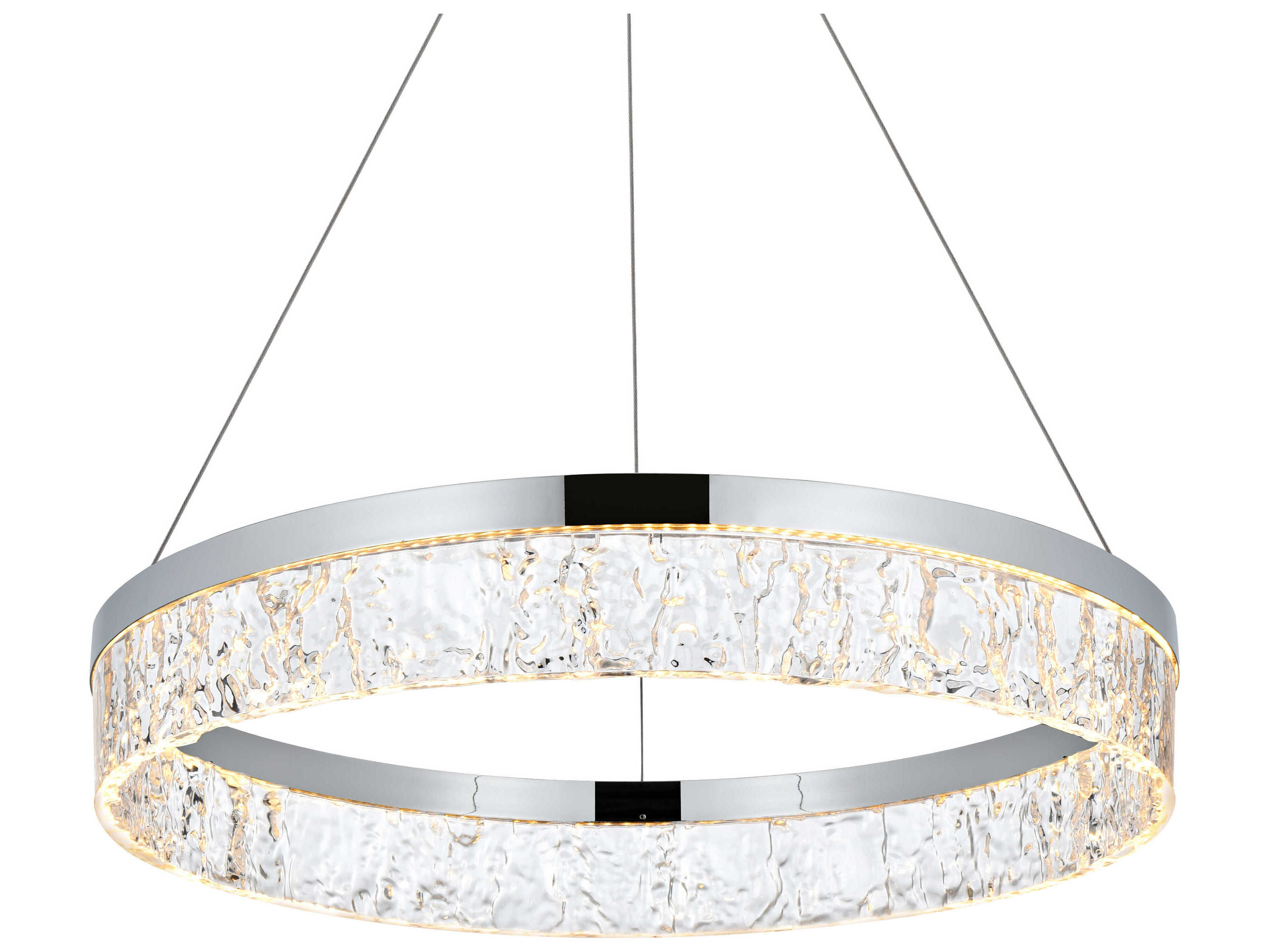 Elegant Lighting Linden 1-Light Chrome Round Pendant