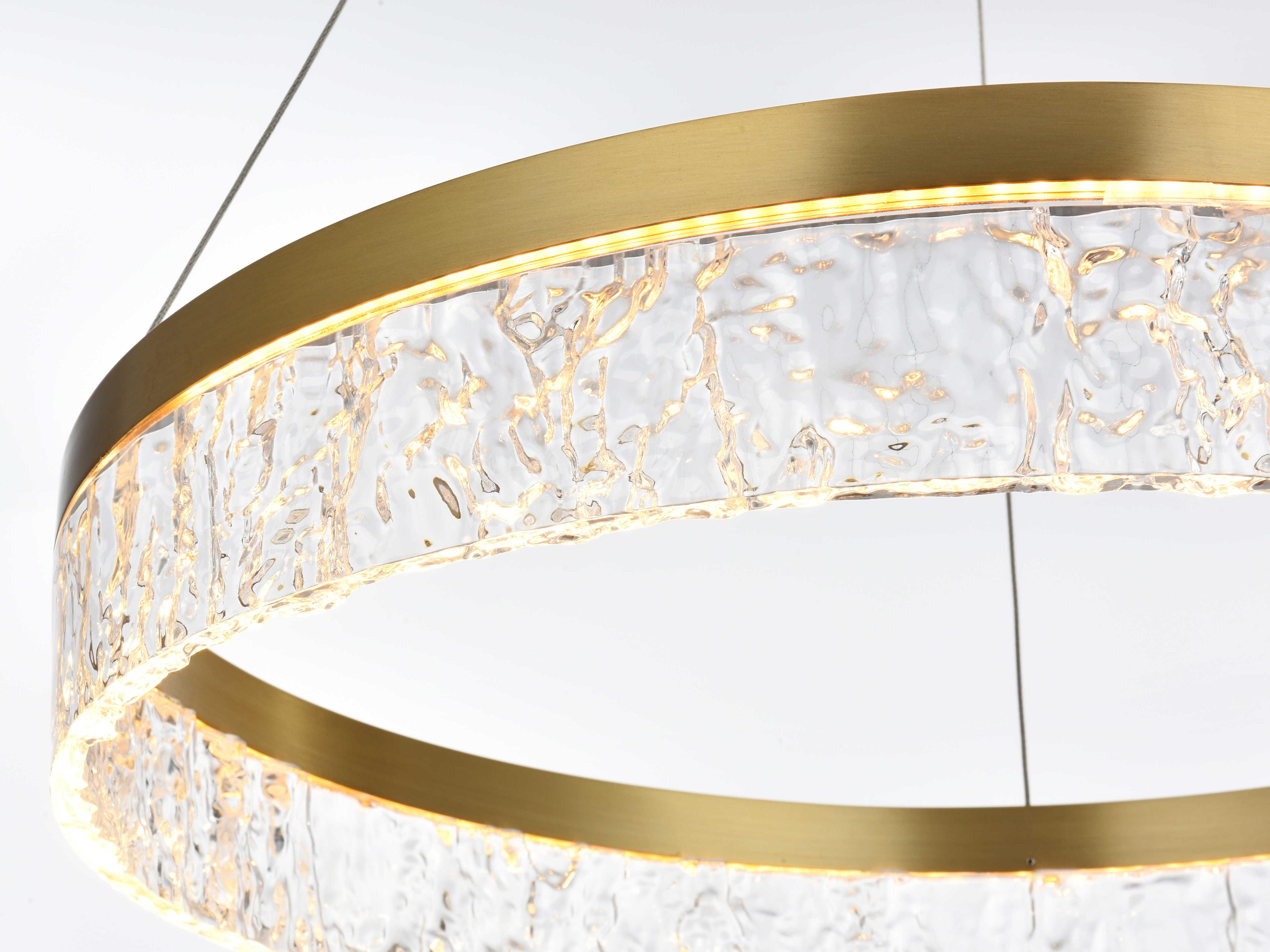 Elegant Lighting Linden 1-Light Satin Gold Round Pendant