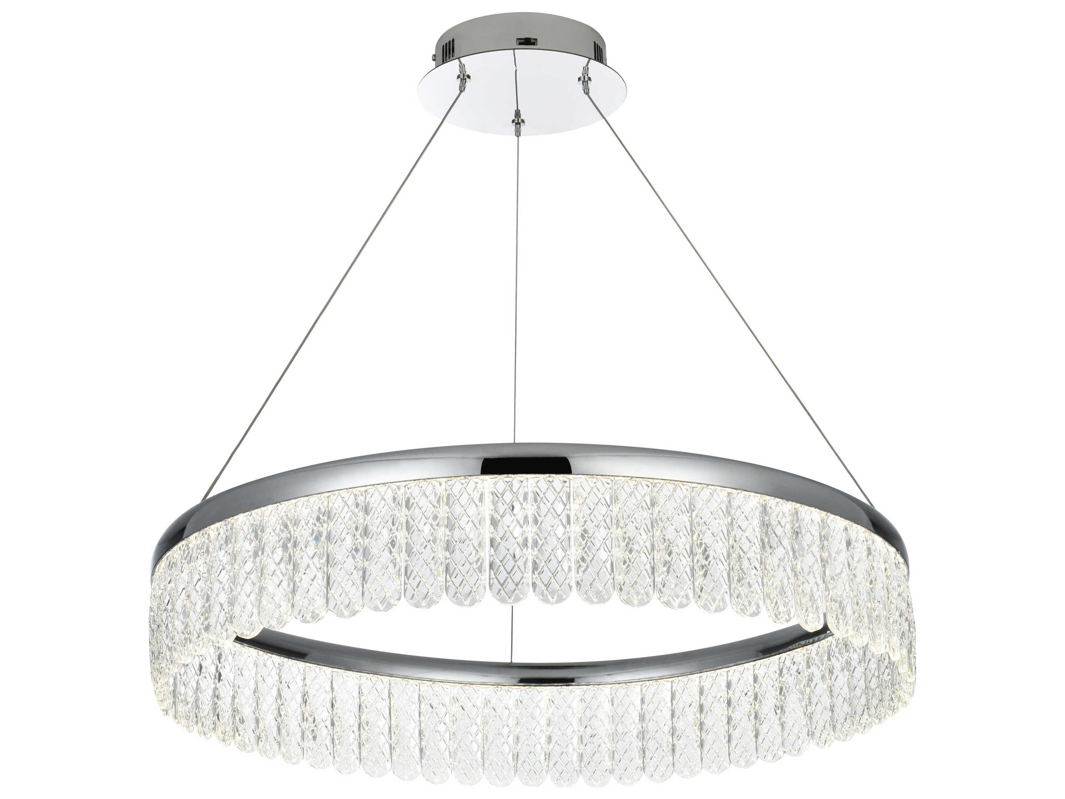 Elegant Lighting Rune 1-Light Chrome Round Pendant