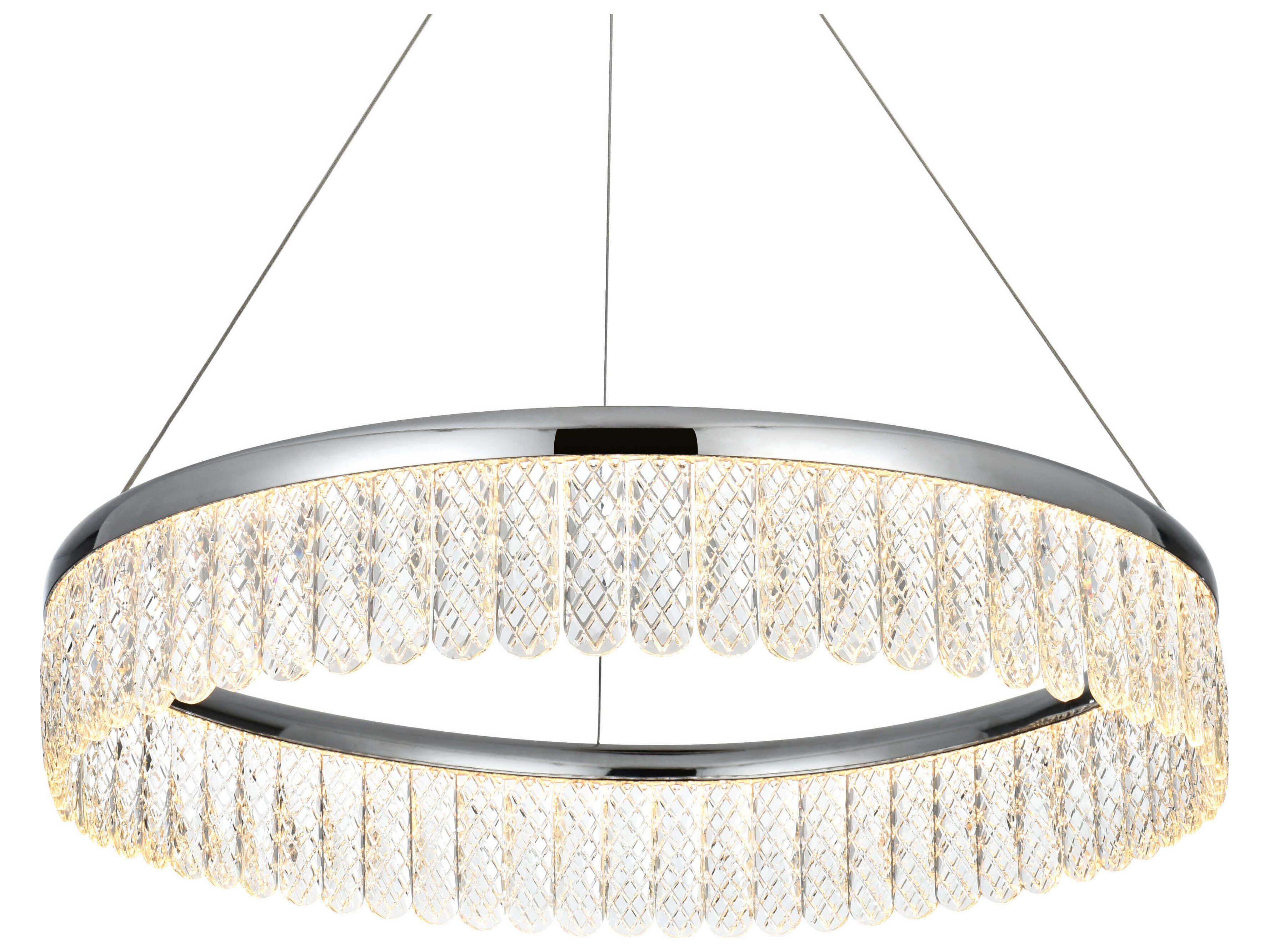 Elegant Lighting Rune 1-Light Chrome Round Pendant