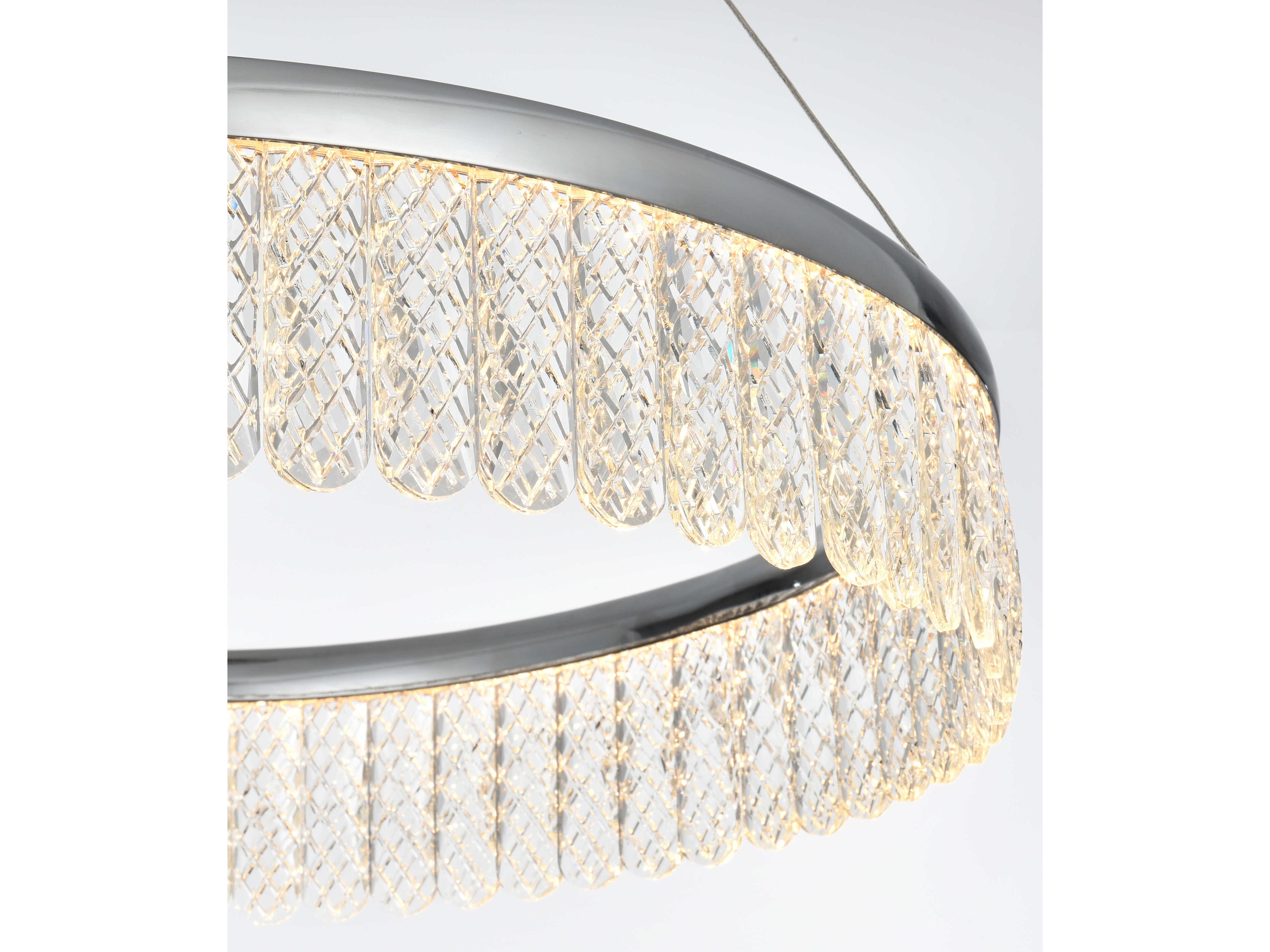 Elegant Lighting Rune 1-Light Chrome Round Pendant